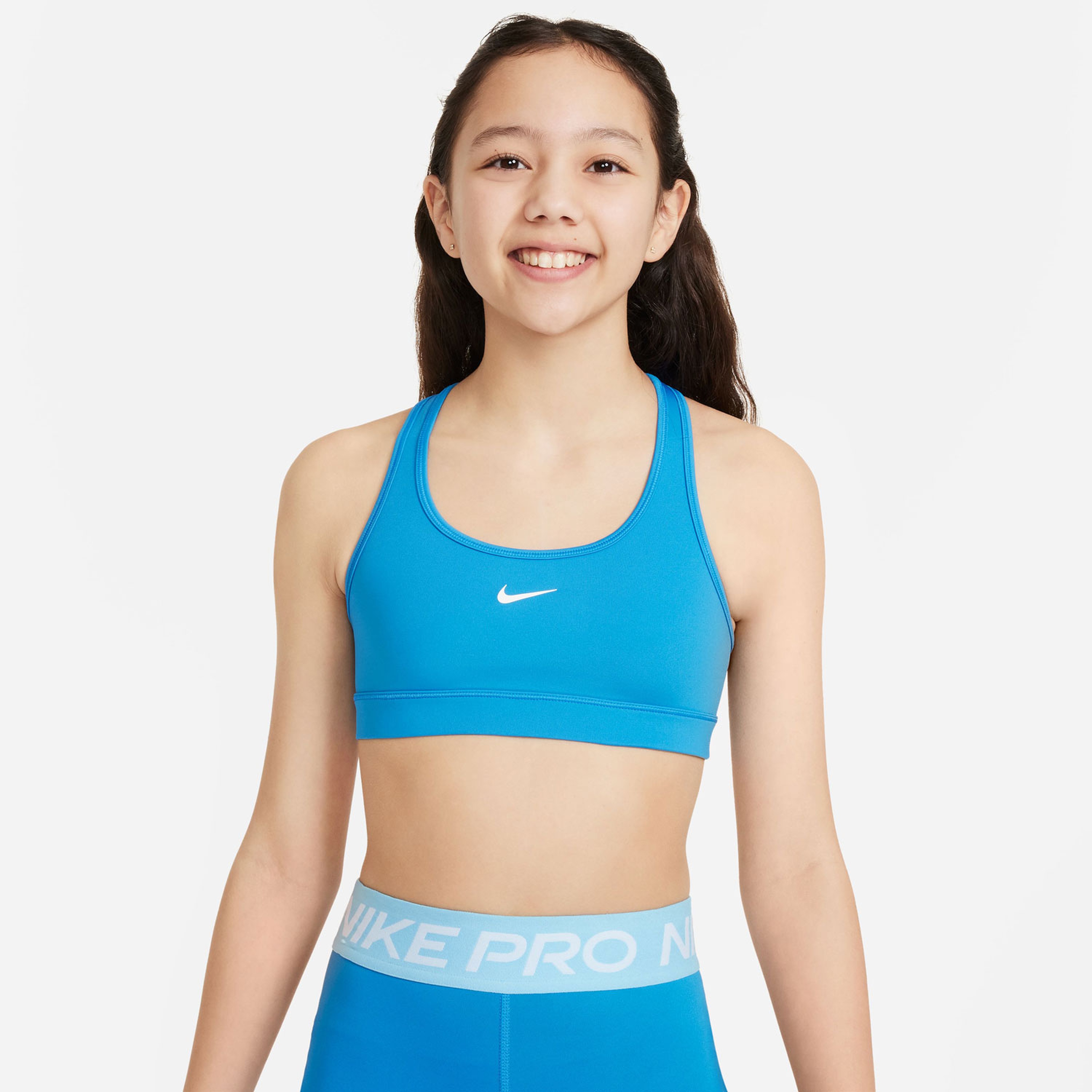 Nike Dri-Fit Swoosh Çocuk Mavi Bra