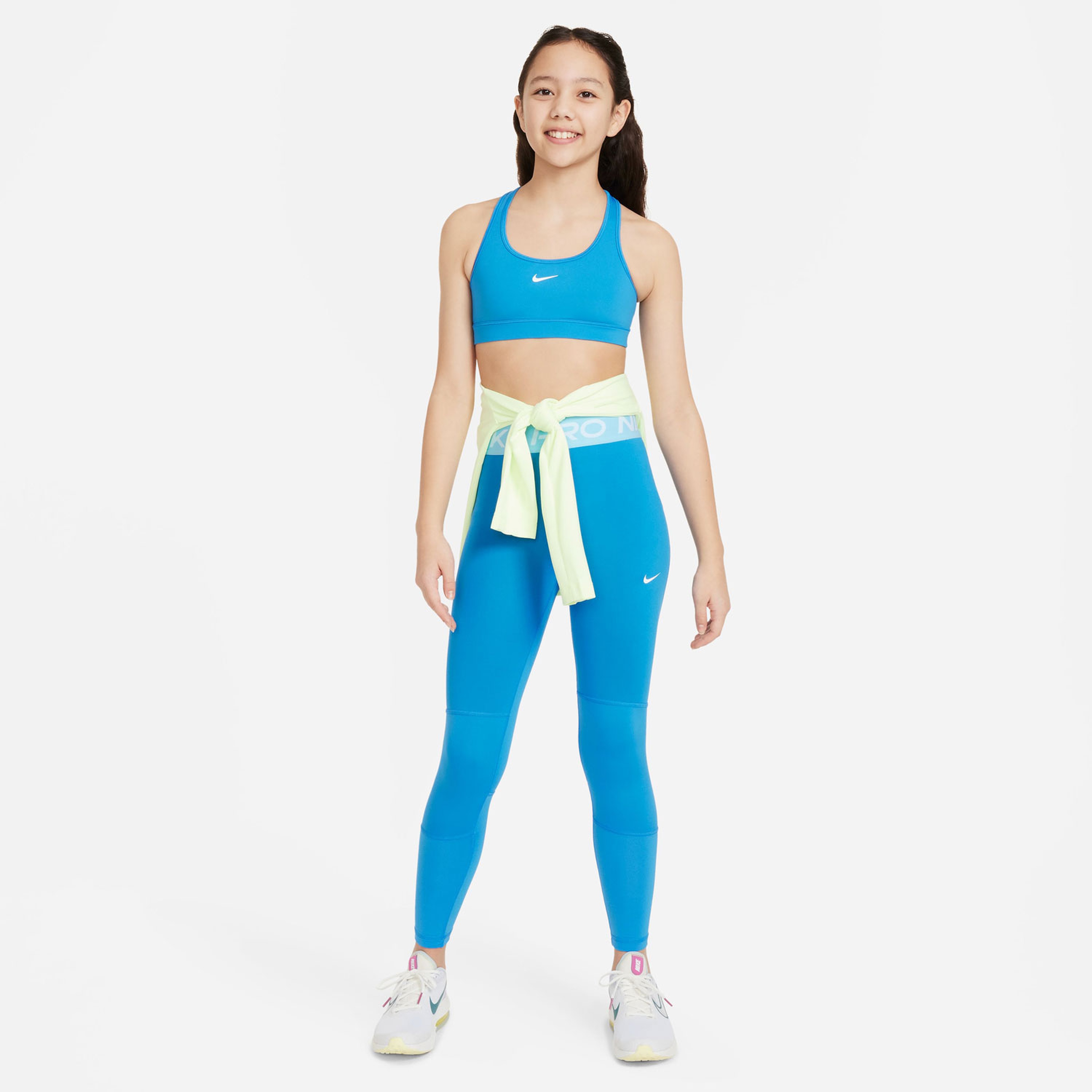 Nike Dri-Fit Swoosh Çocuk Mavi Bra