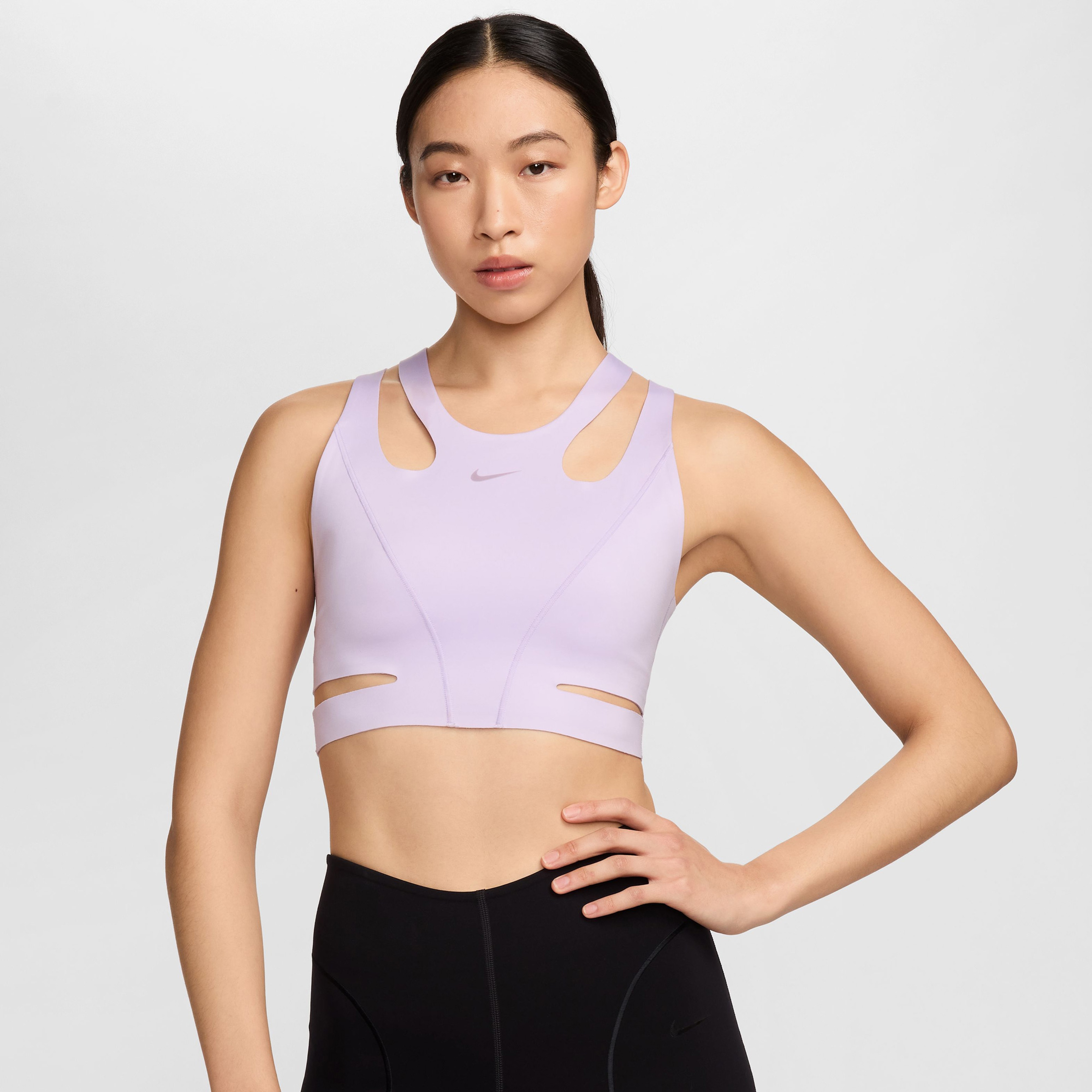 Nike Dri-Fit FutureMove Kadın Hafif Destekli Dolgusuz Askılı Mor Bra