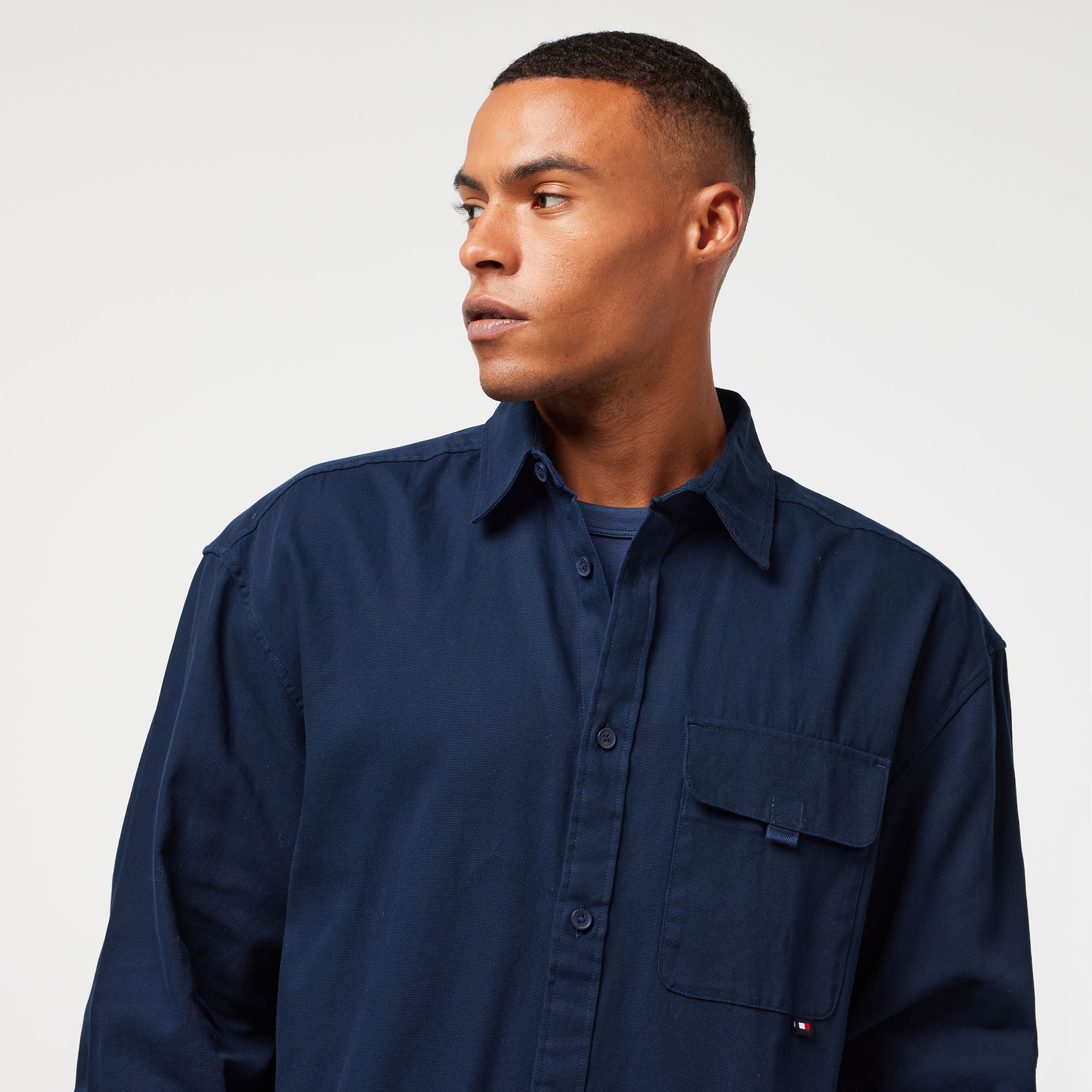 Tommy Jeans Erkek Mavi Gömlek