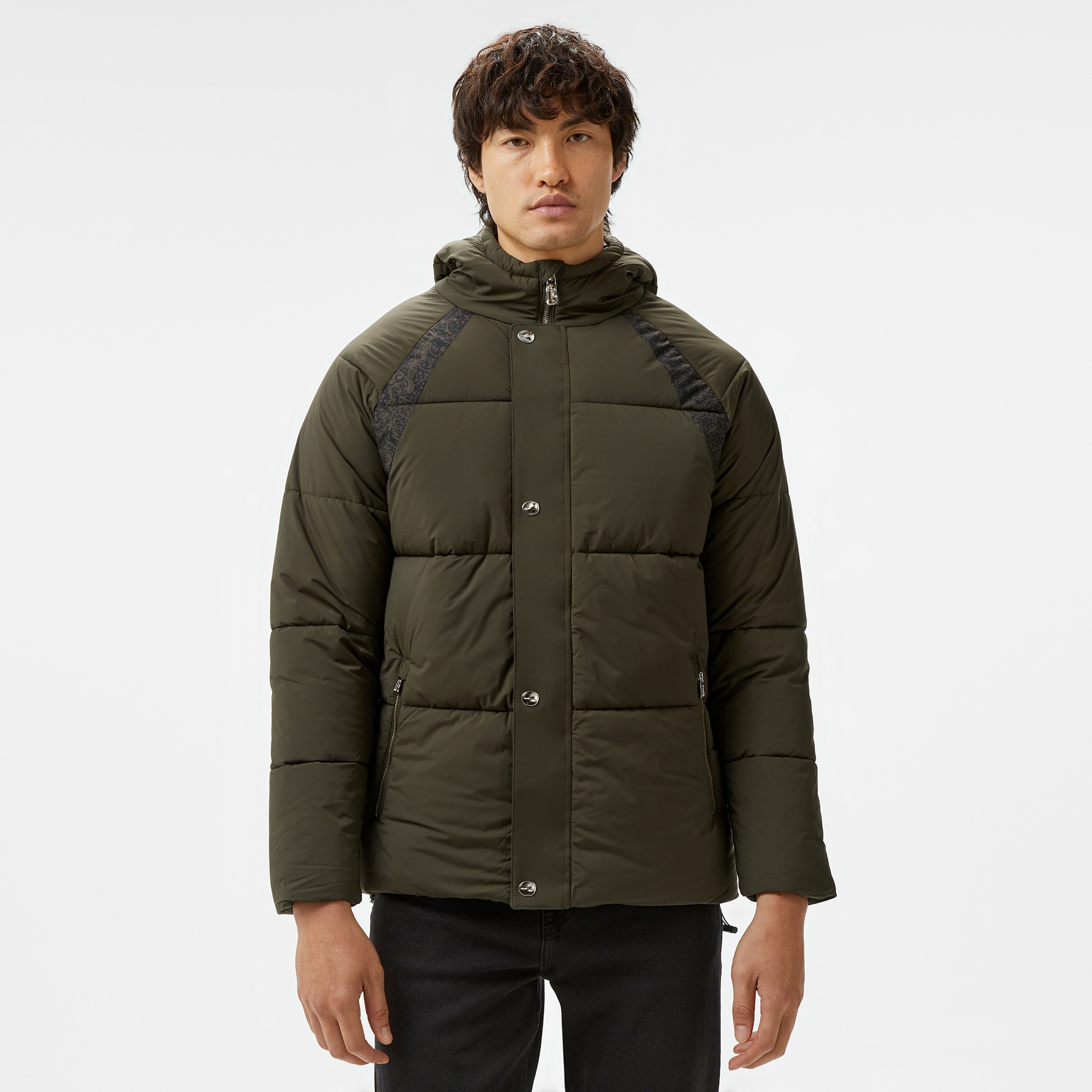 Les Benjamins Puffer 407 Erkek Yeşil Ceket