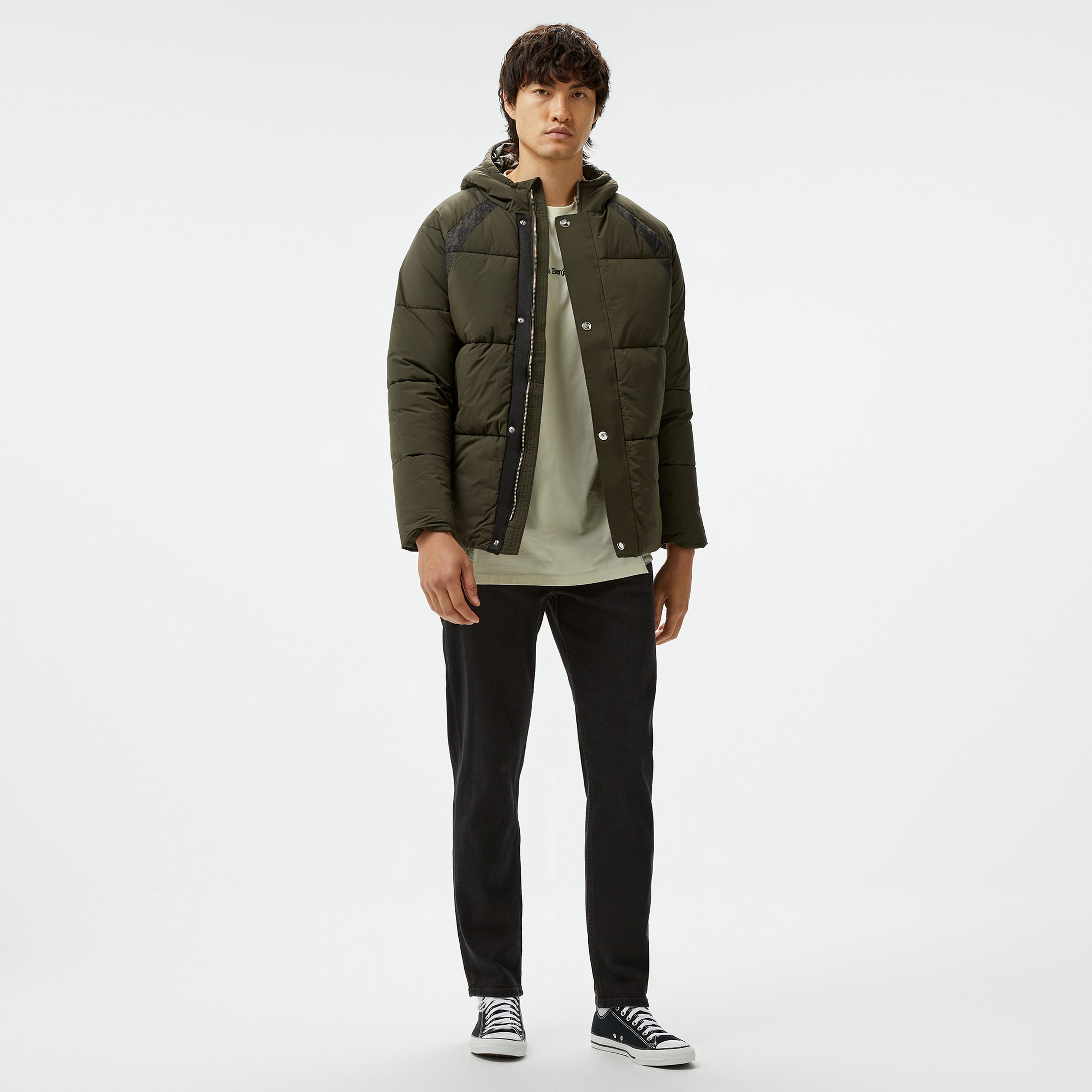 Les Benjamins Puffer 407 Erkek Yeşil Ceket