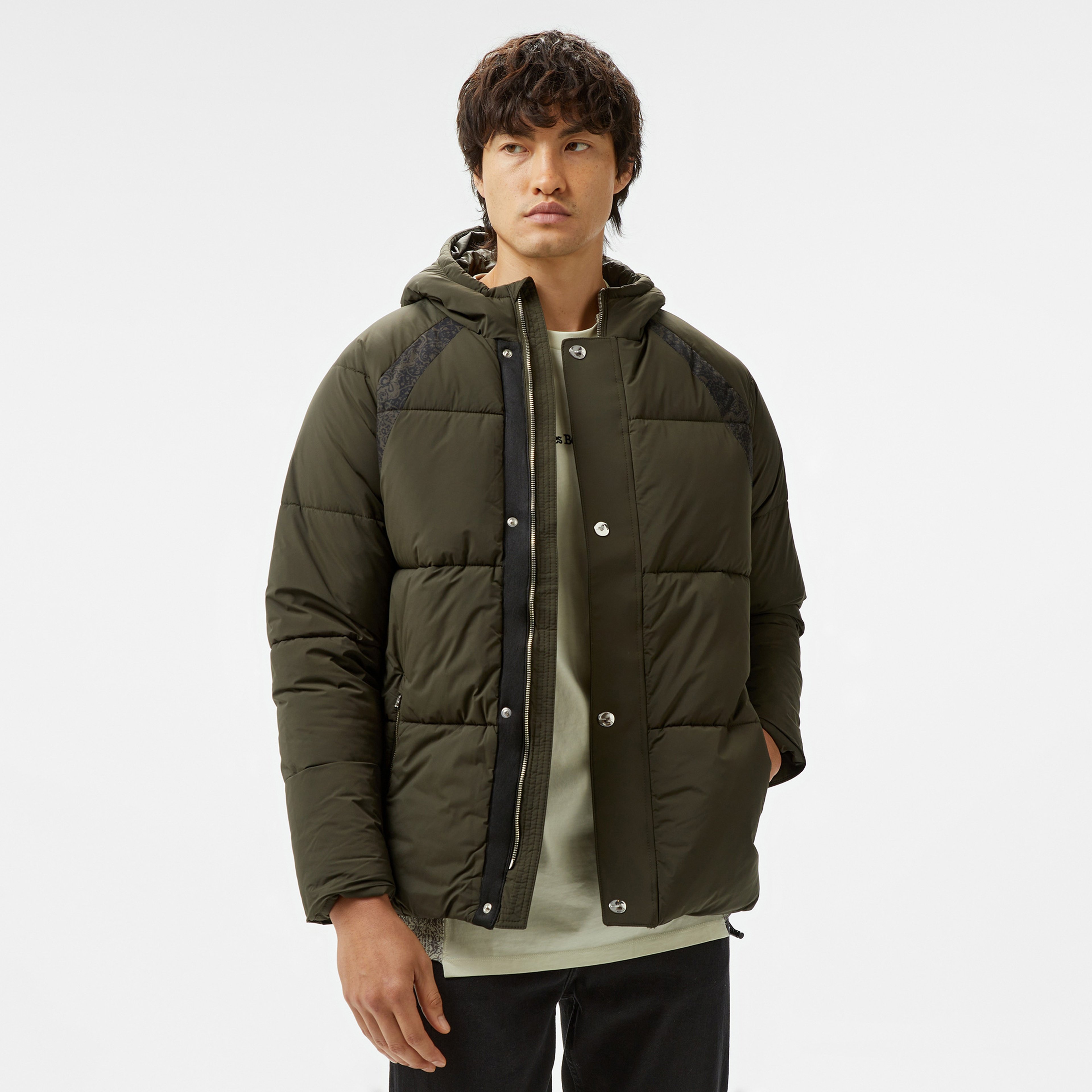 Les Benjamins Puffer 407 Erkek Yeşil Ceket