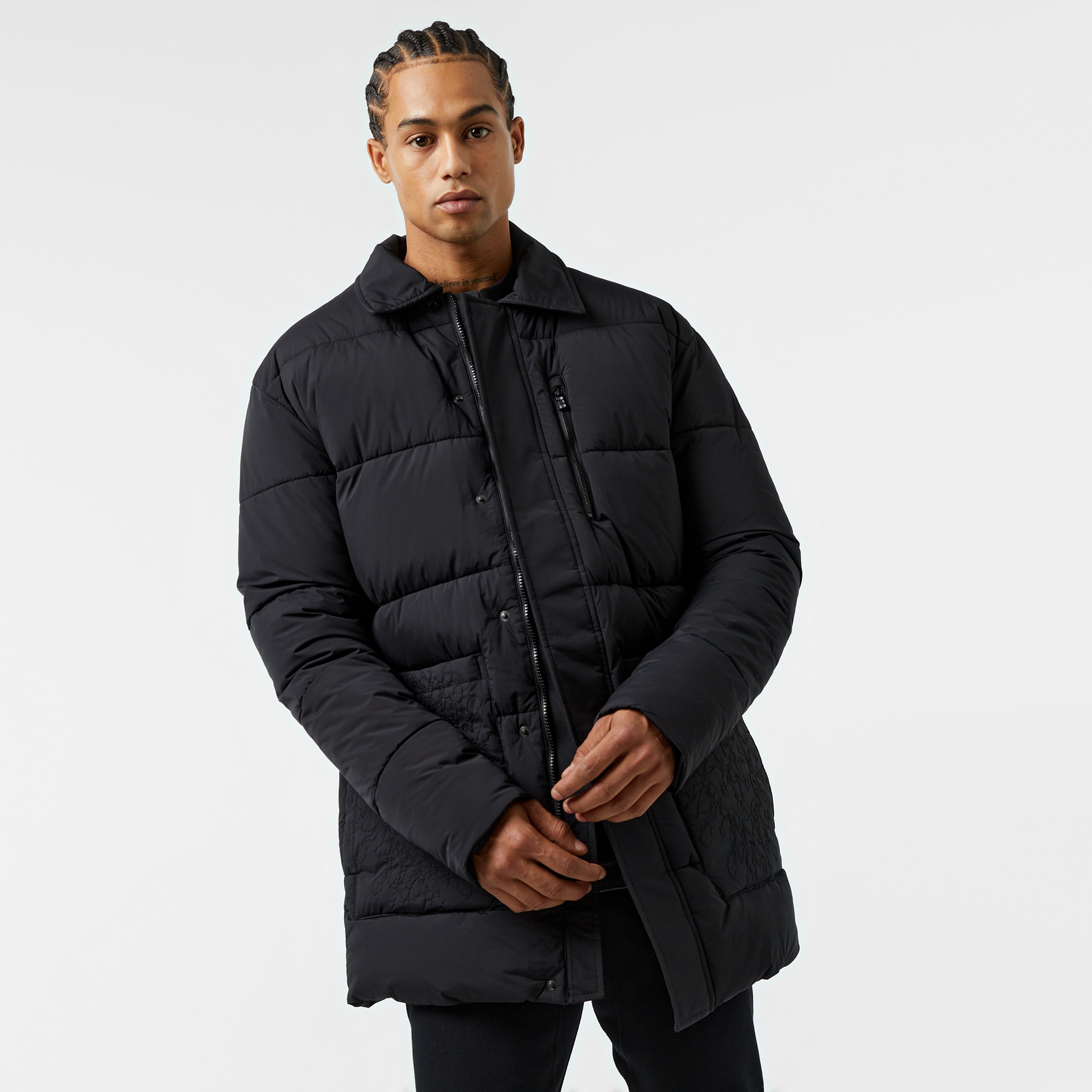 Les Benjamins Puffer 410 Erkek Siyah Ceket