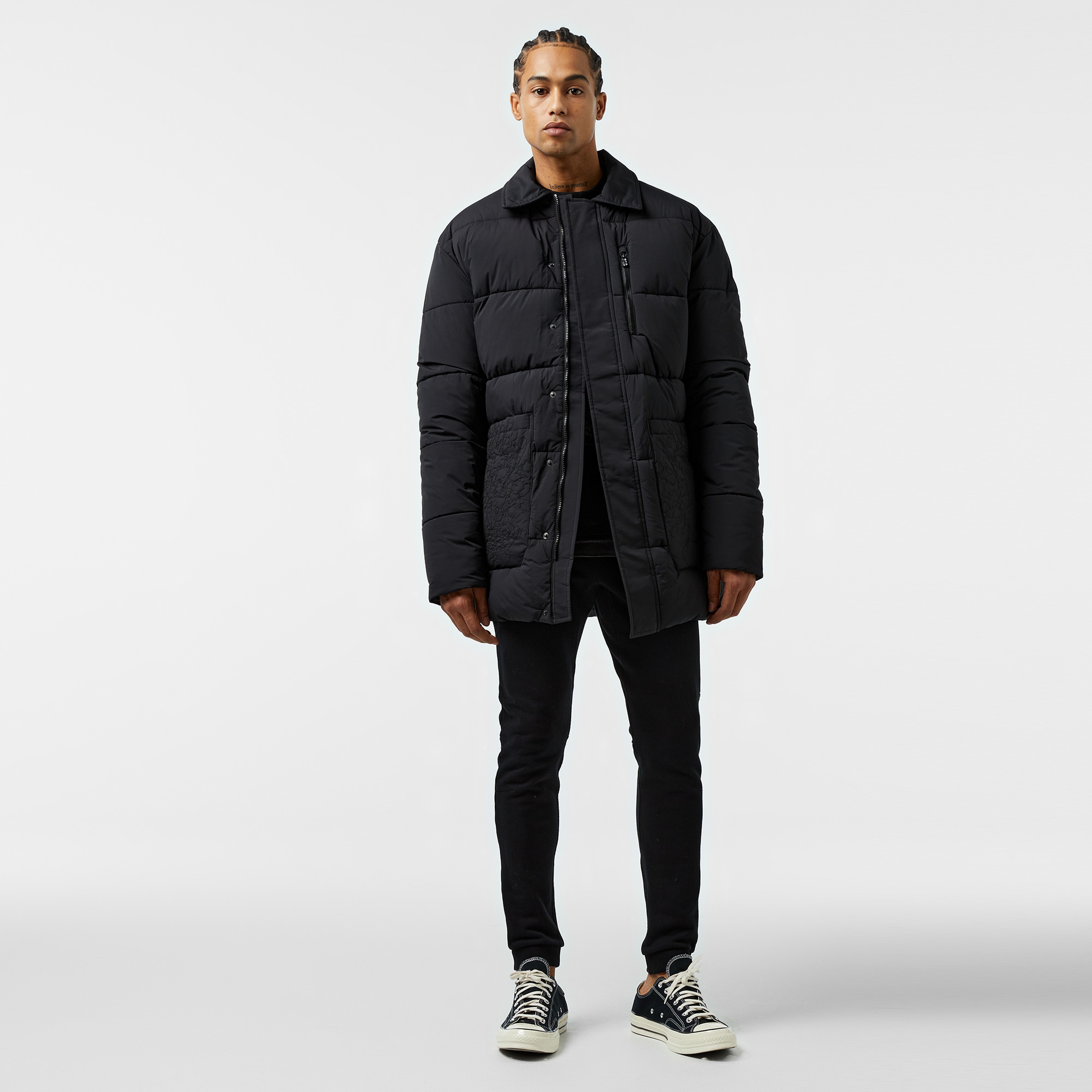 Les Benjamins Puffer 410 Erkek Siyah Ceket
