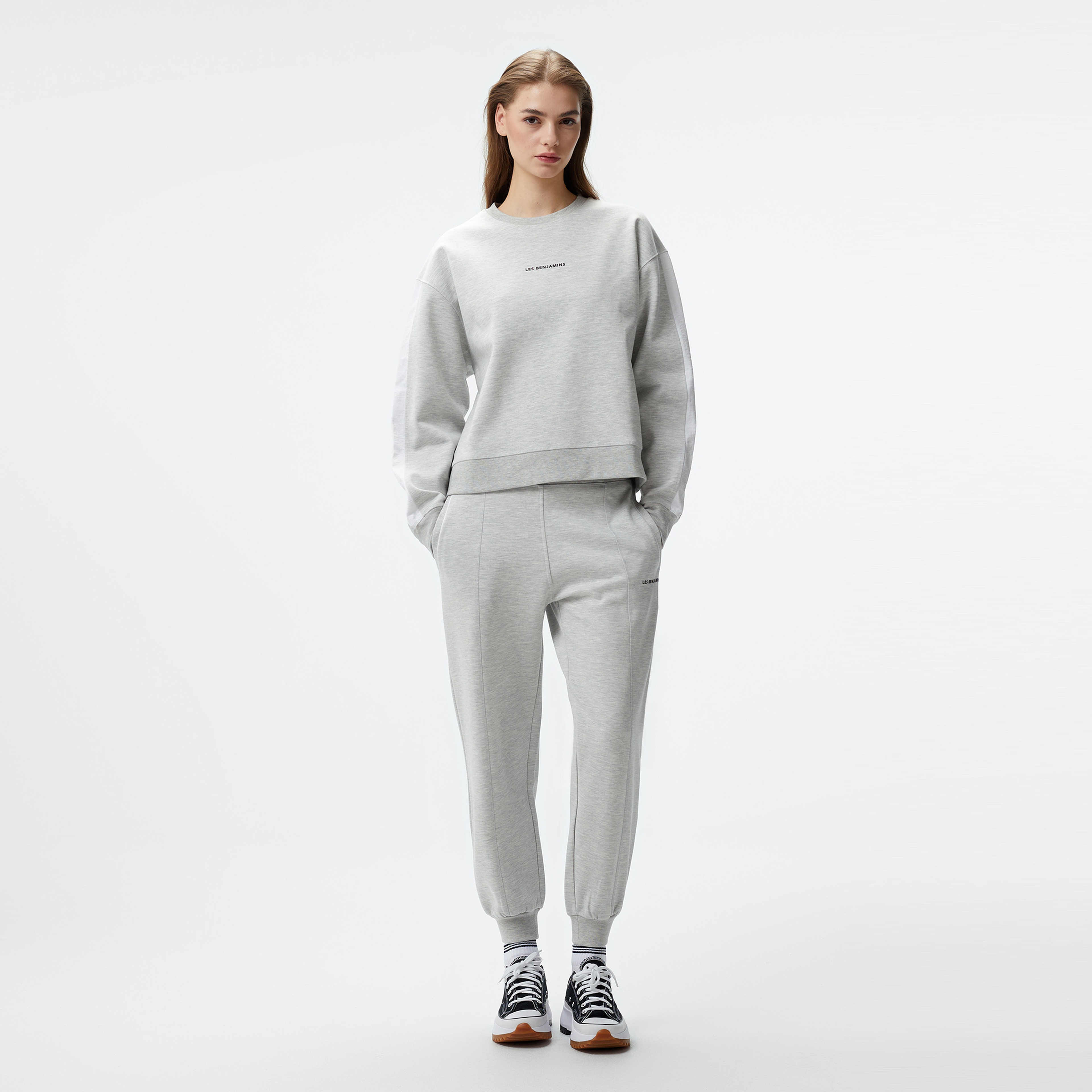 Les Benjamins 405 Kadın Krem Sweatshirt