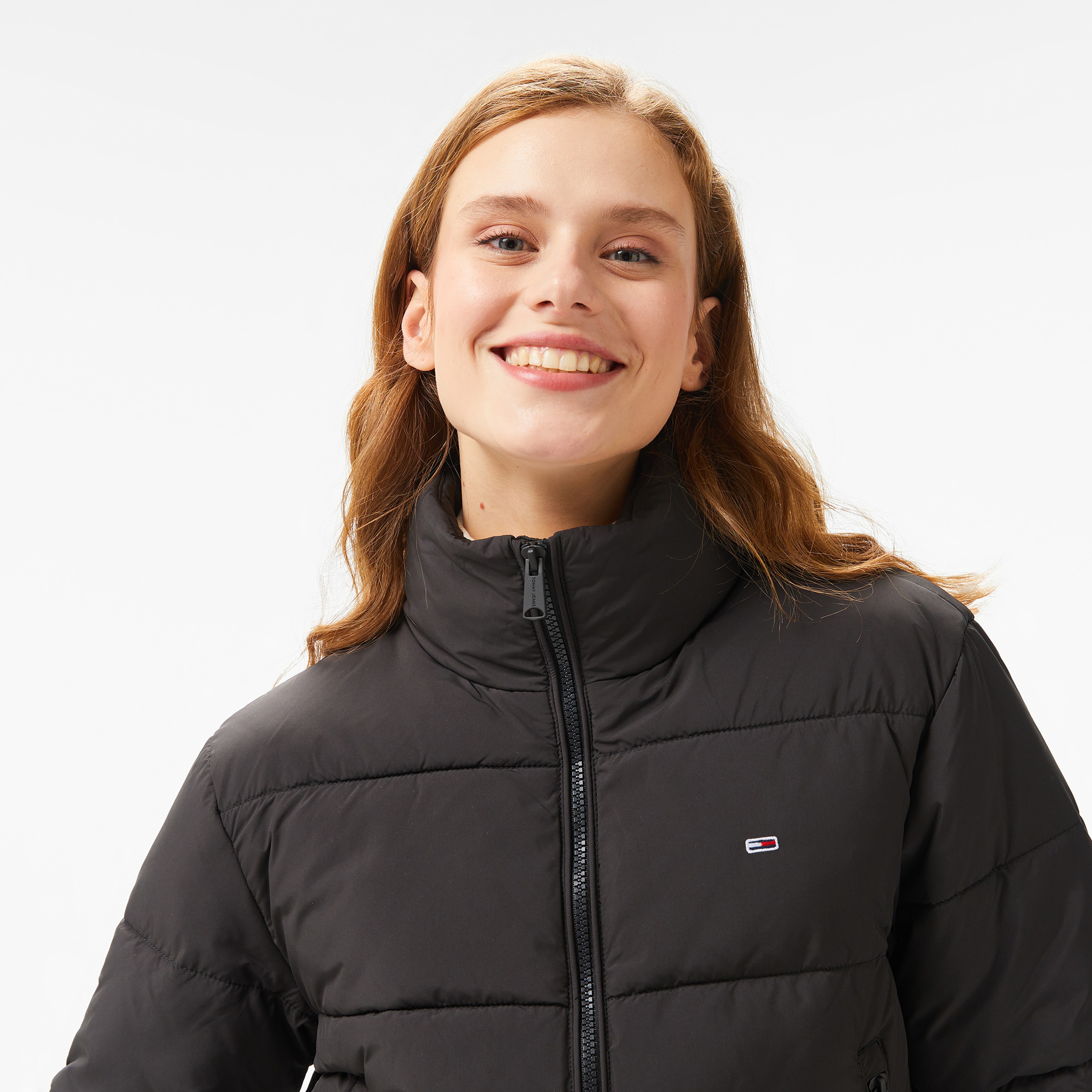 Tommy Hilfiger Jeans Essential Puffer Kadın Siyah Ceket