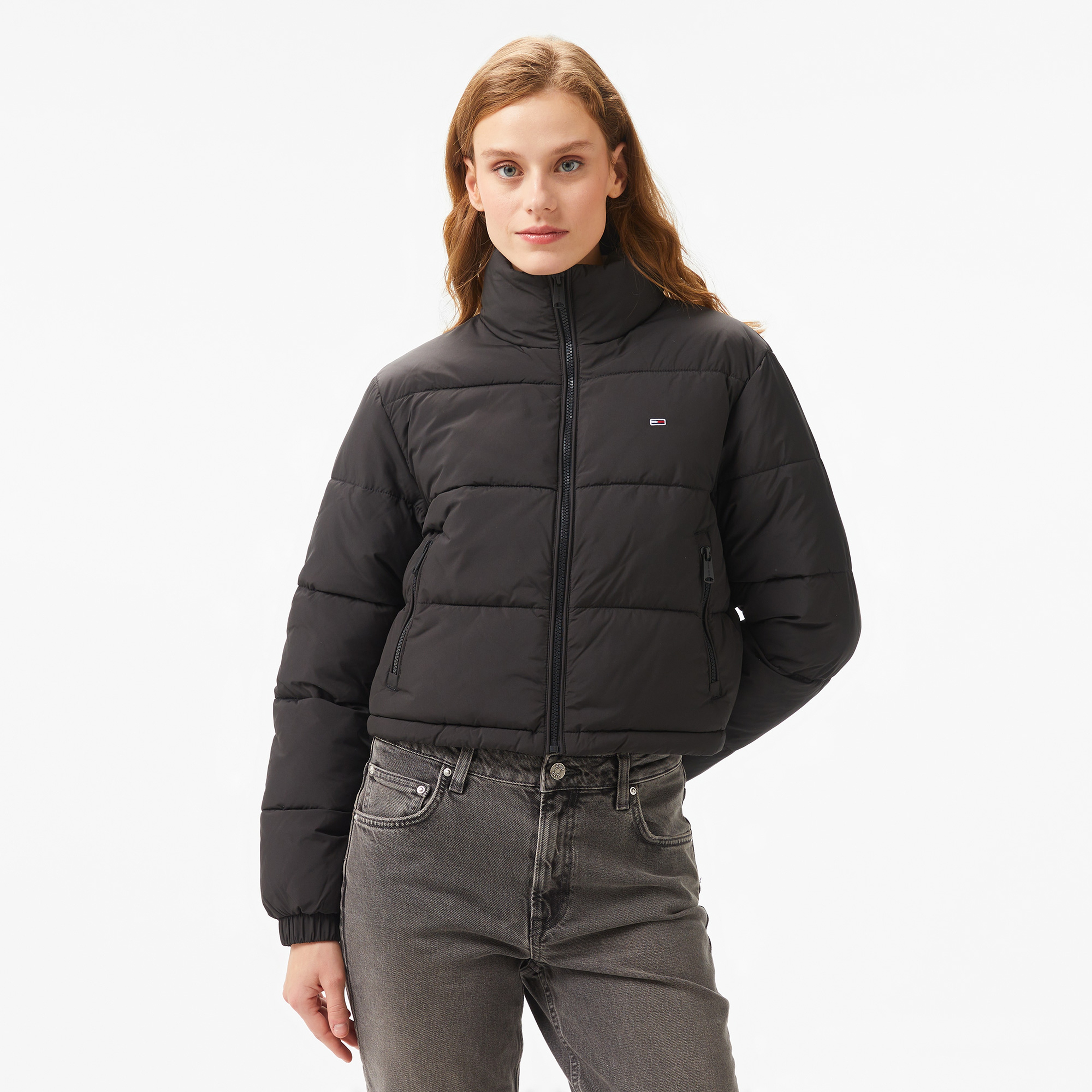 Tommy Hilfiger Jeans Essential Puffer Kadın Siyah Ceket