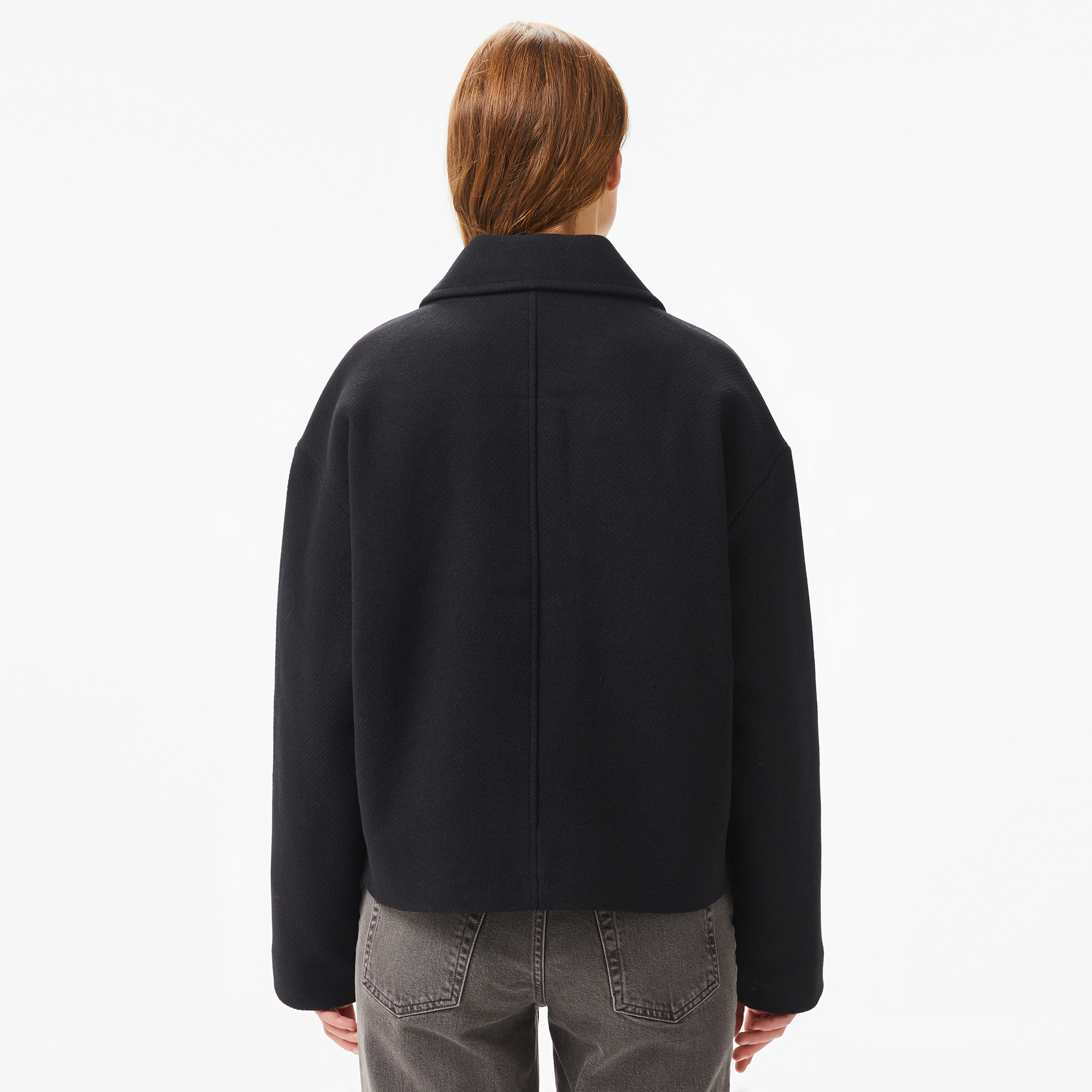 Calvin Klein Jeans Short Wool Blend Kadın Siyah Ceket