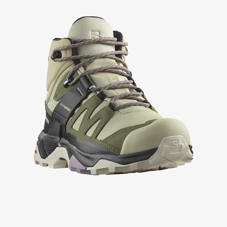 Salomon X Ultra 4 Mid Gore-Tex Kadın Haki Bot