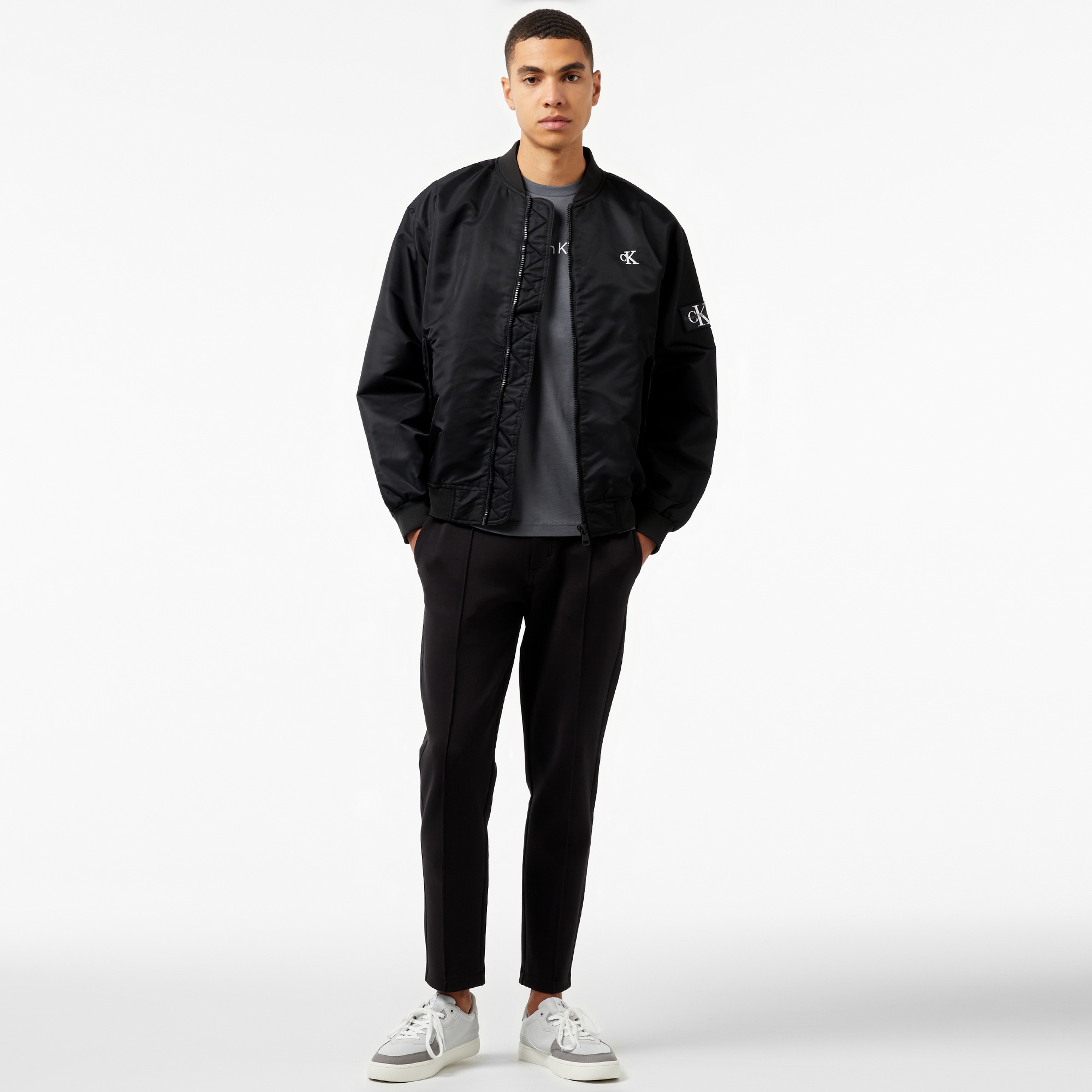 Calvin Klein Jeans Erkek Siyah Bomber Ceket