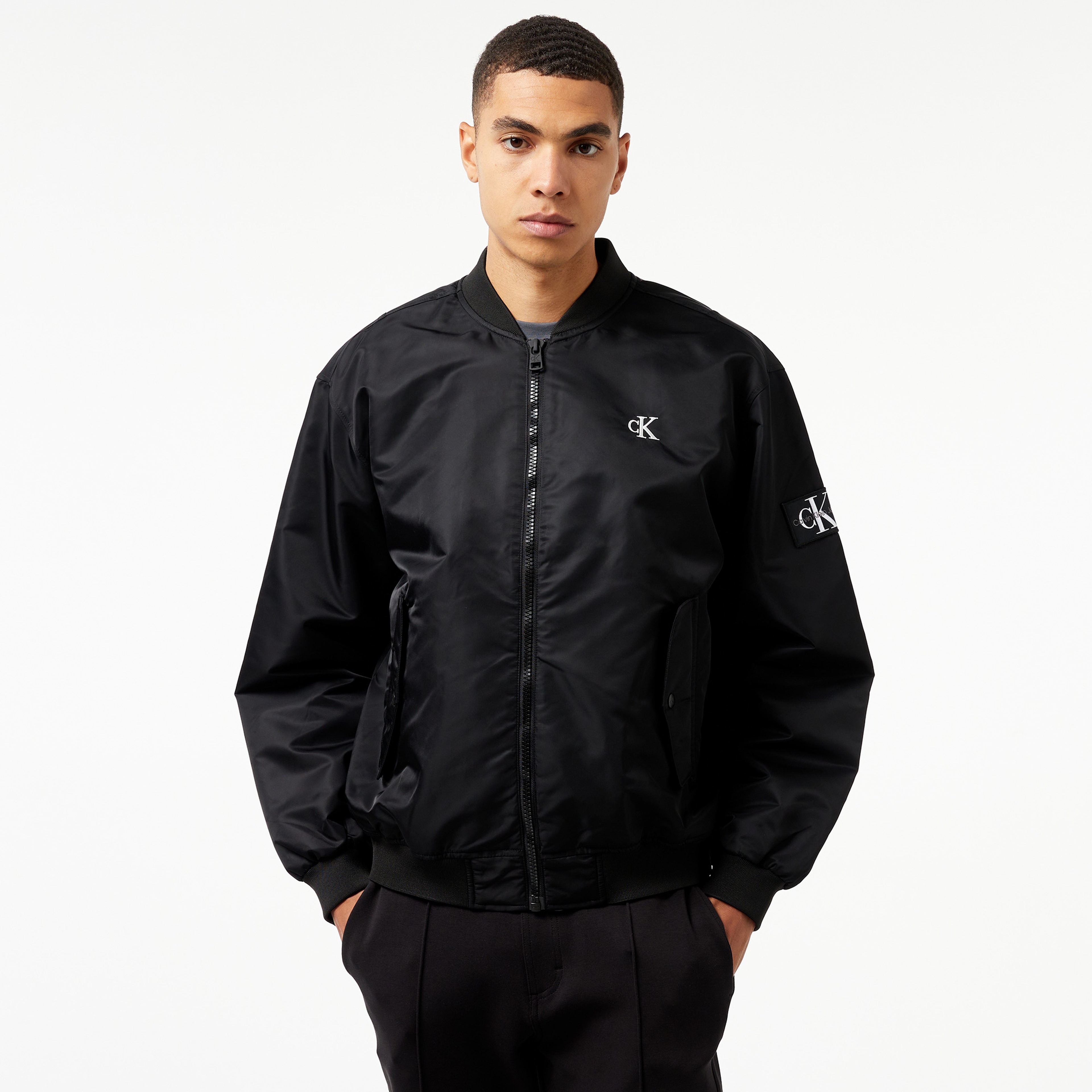 Calvin Klein Jeans Erkek Siyah Bomber Ceket