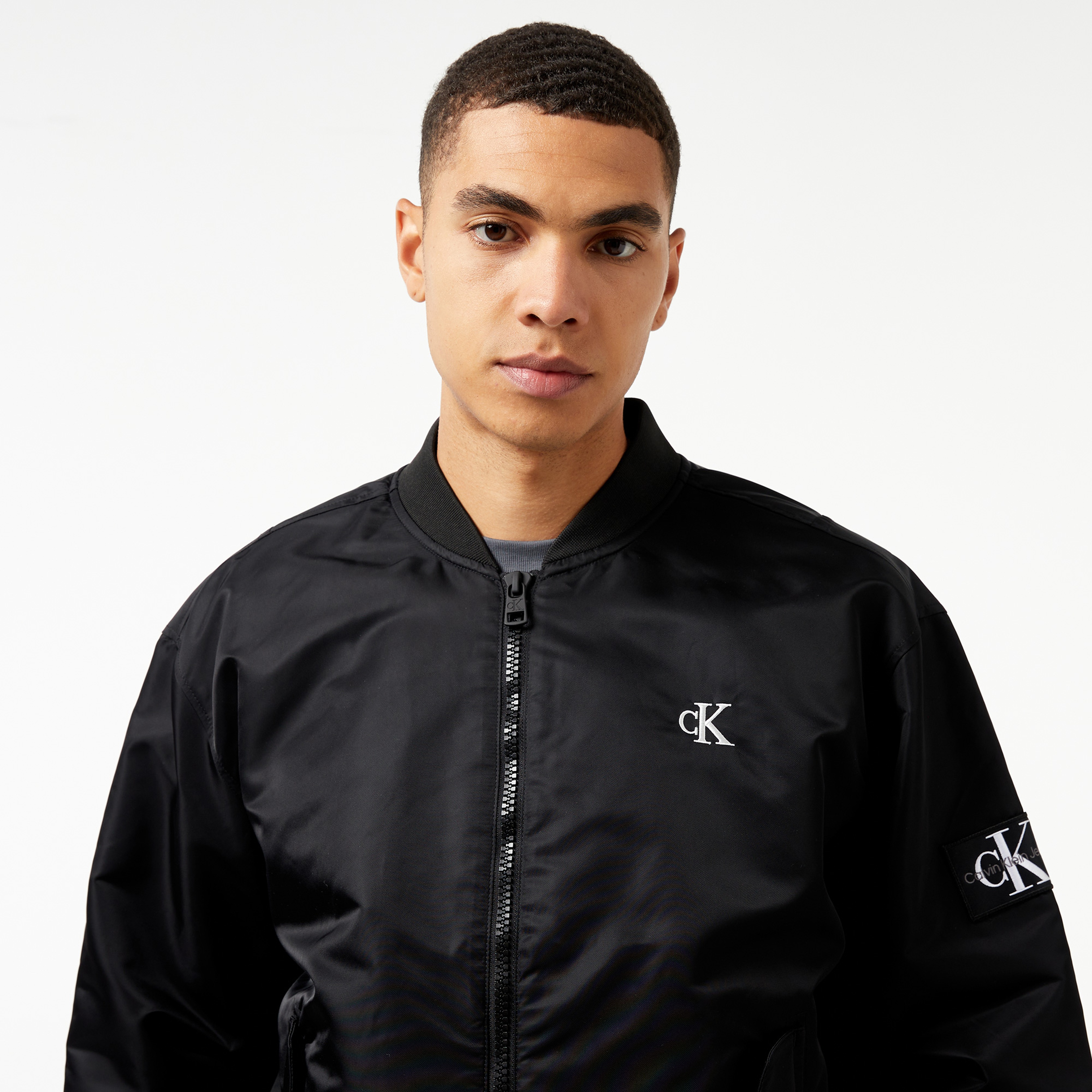Calvin Klein Jeans Erkek Siyah Bomber Ceket