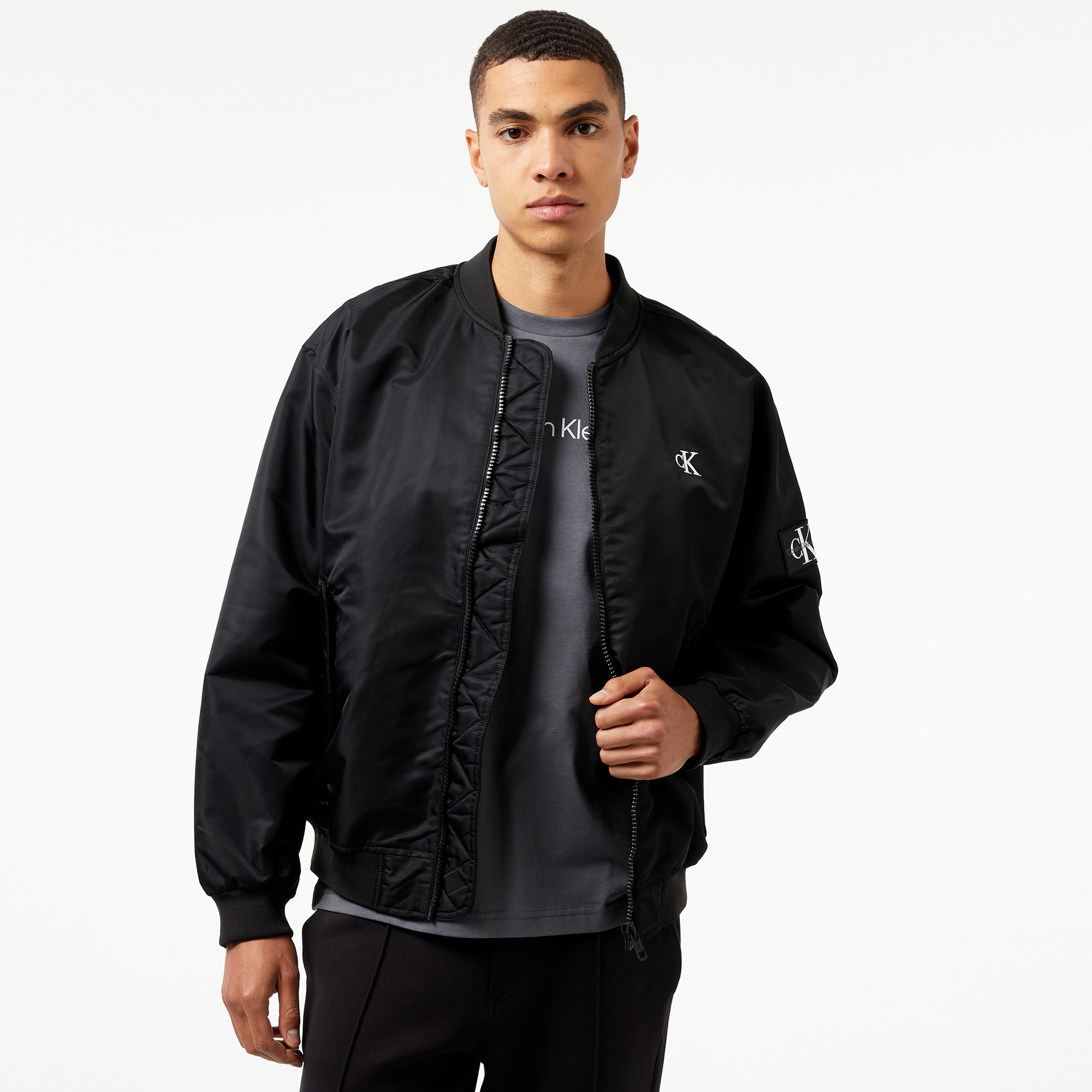 Calvin Klein Jeans Erkek Siyah Bomber Ceket