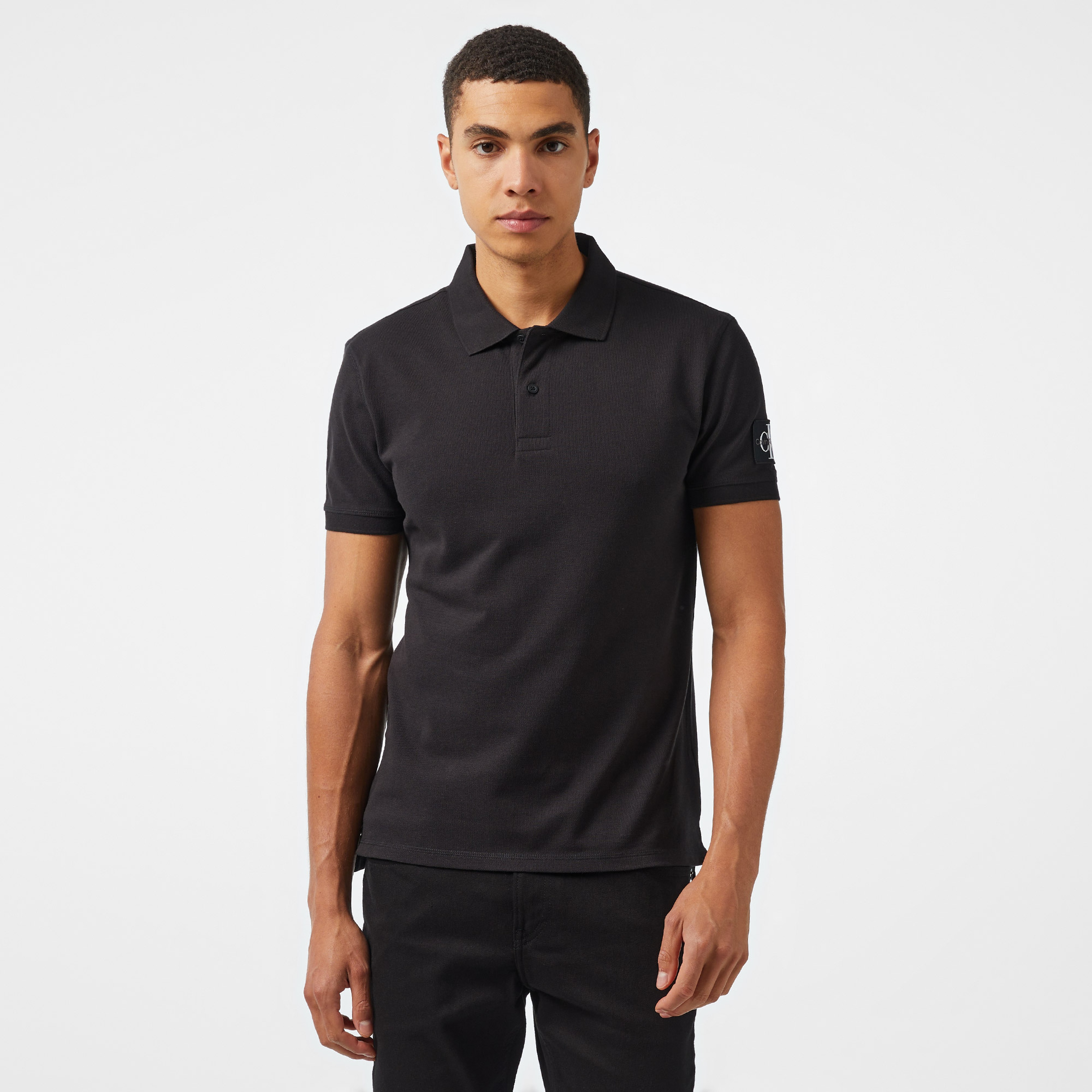 Calvin Klein Jeans Badge Erkek Siyah Polo