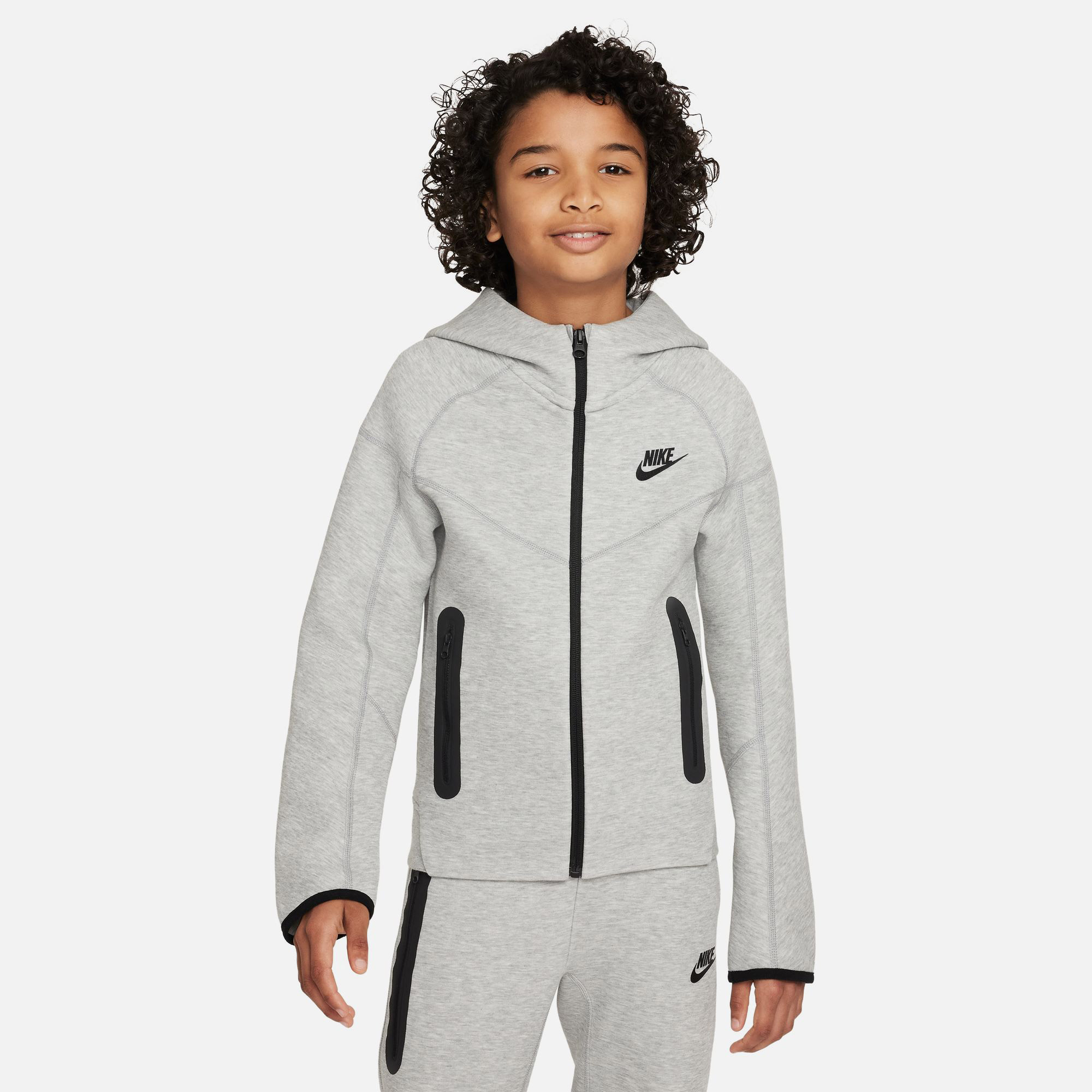 NIKE テックフリースkids L グレー Nike Sportswear Tech Fleece Çocuk Gri Günlük SweatshirtLFD3285