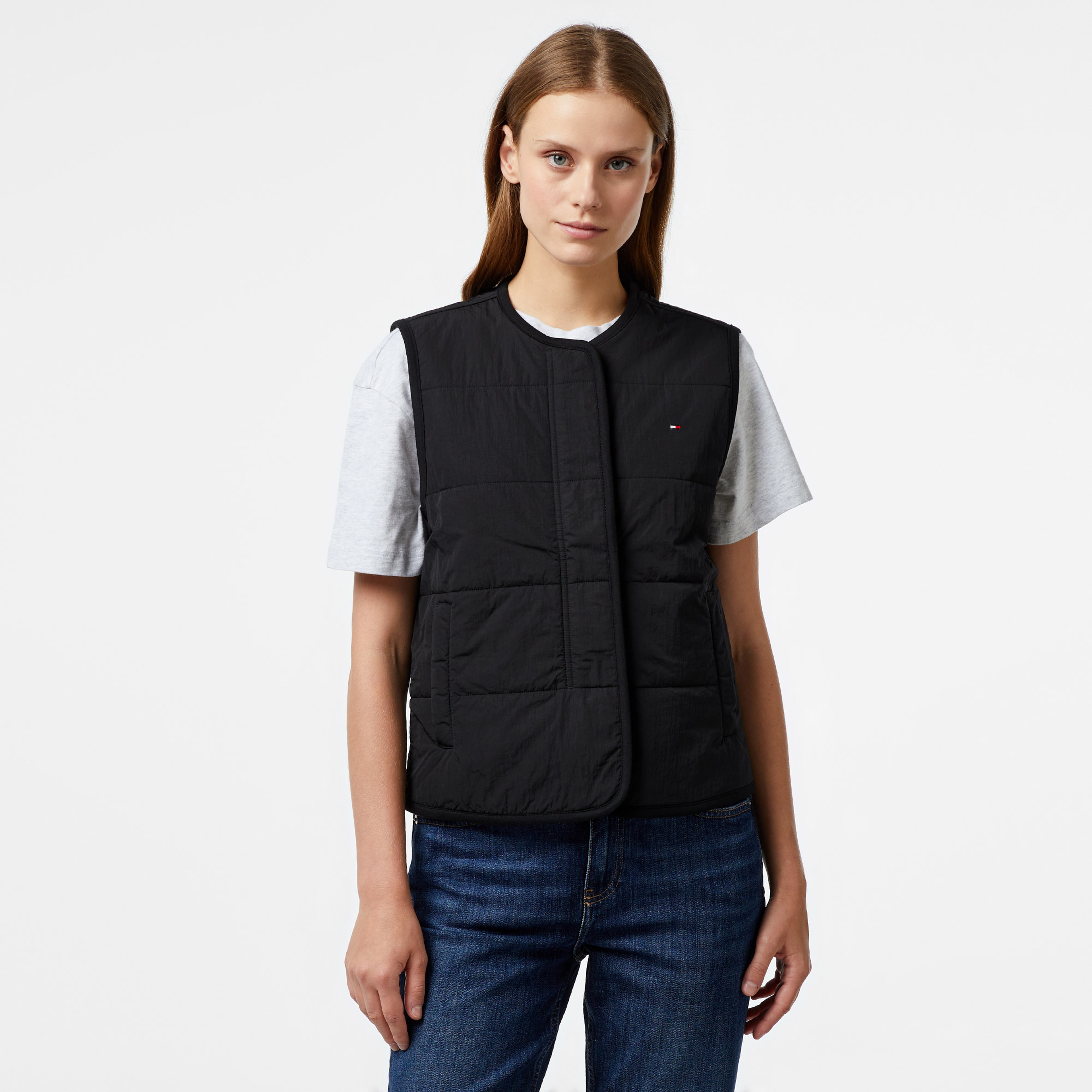 Tommy Hilfiger Jersey Lined Kadın Siyah Yelek