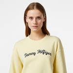 Tommy Hilfiger Script Kadın Sarı Sweatshirt