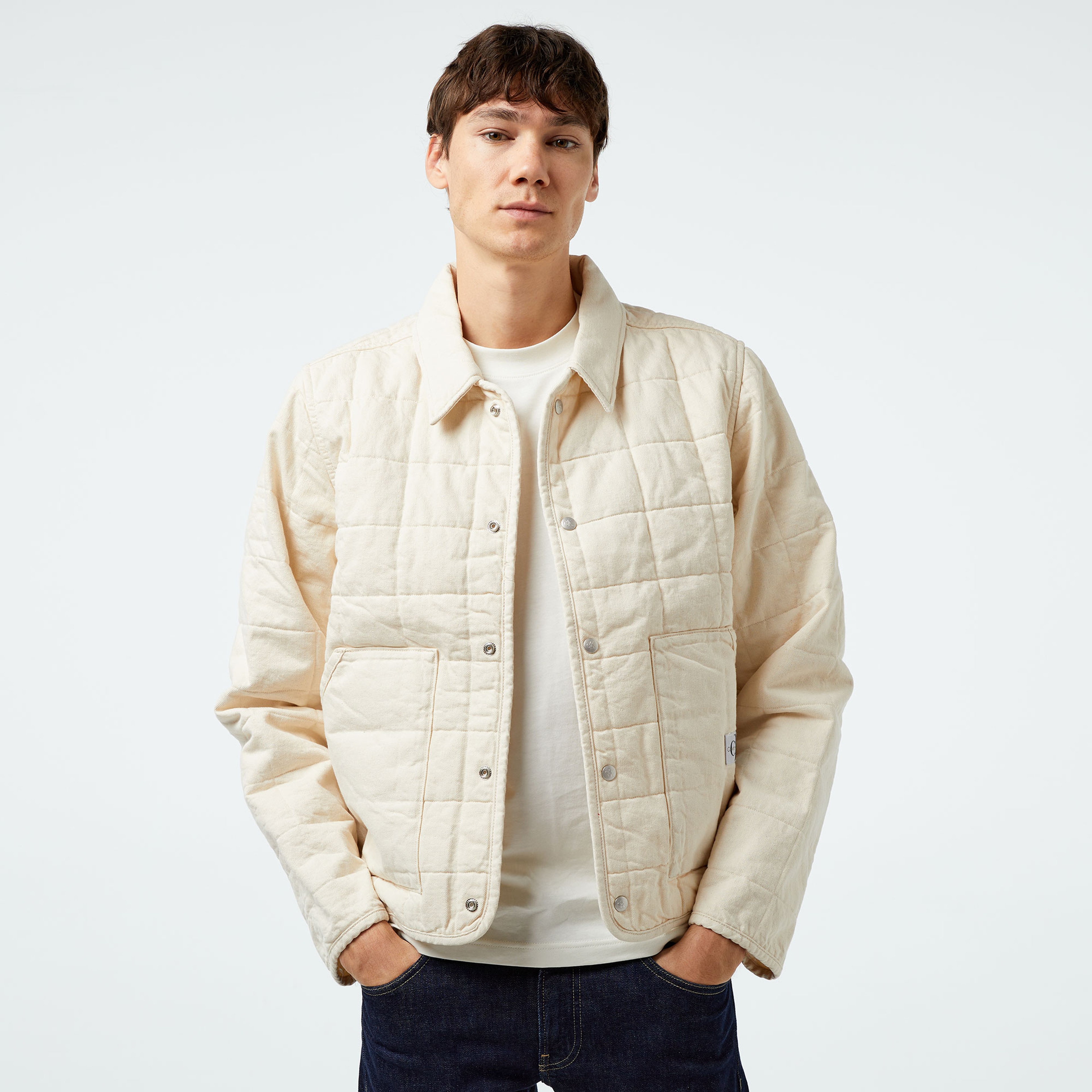 Calvin Klein Jeans Padded Erkek Mavi Ceket