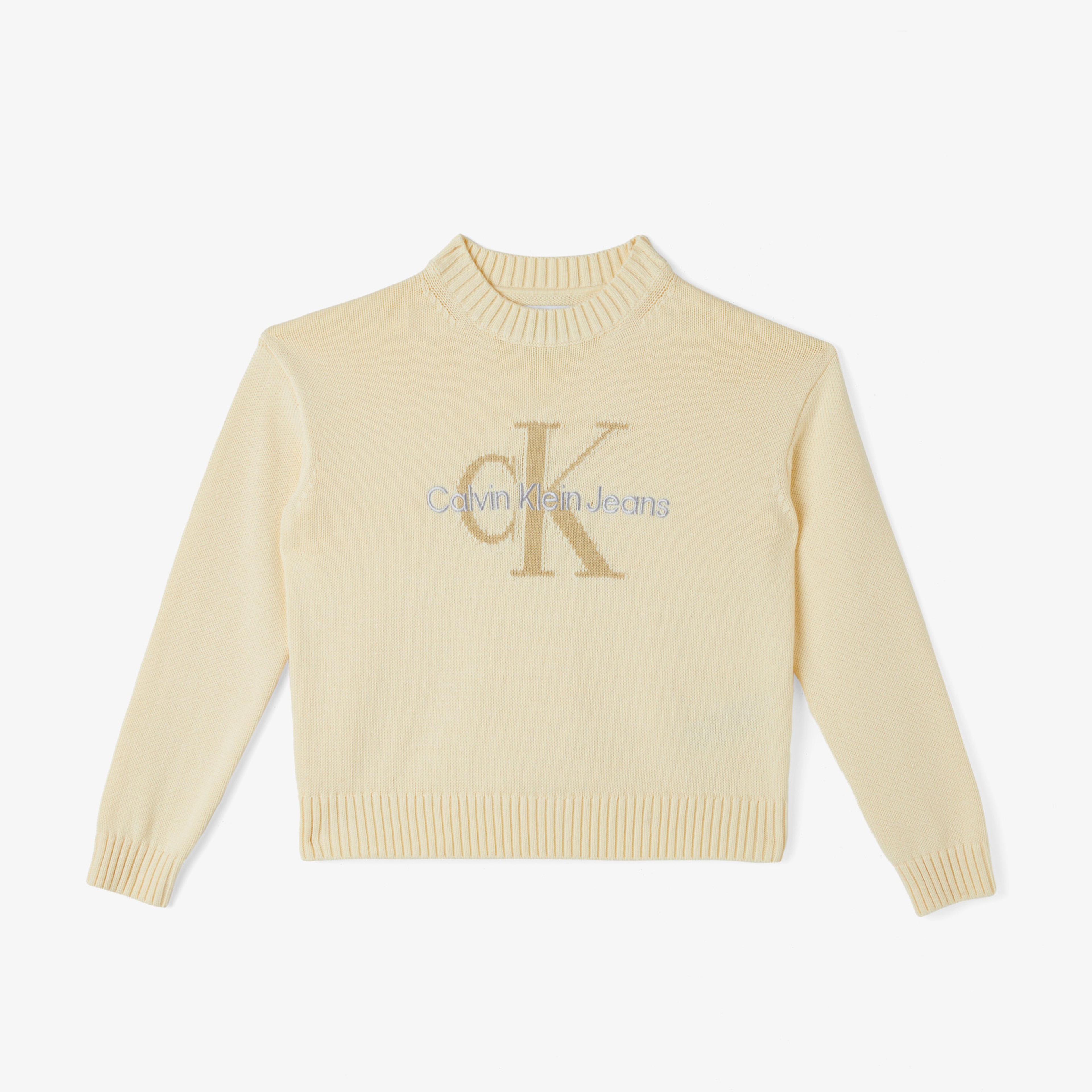 Calvin Klein Jeans Monologo Çocuk Krem Kazak