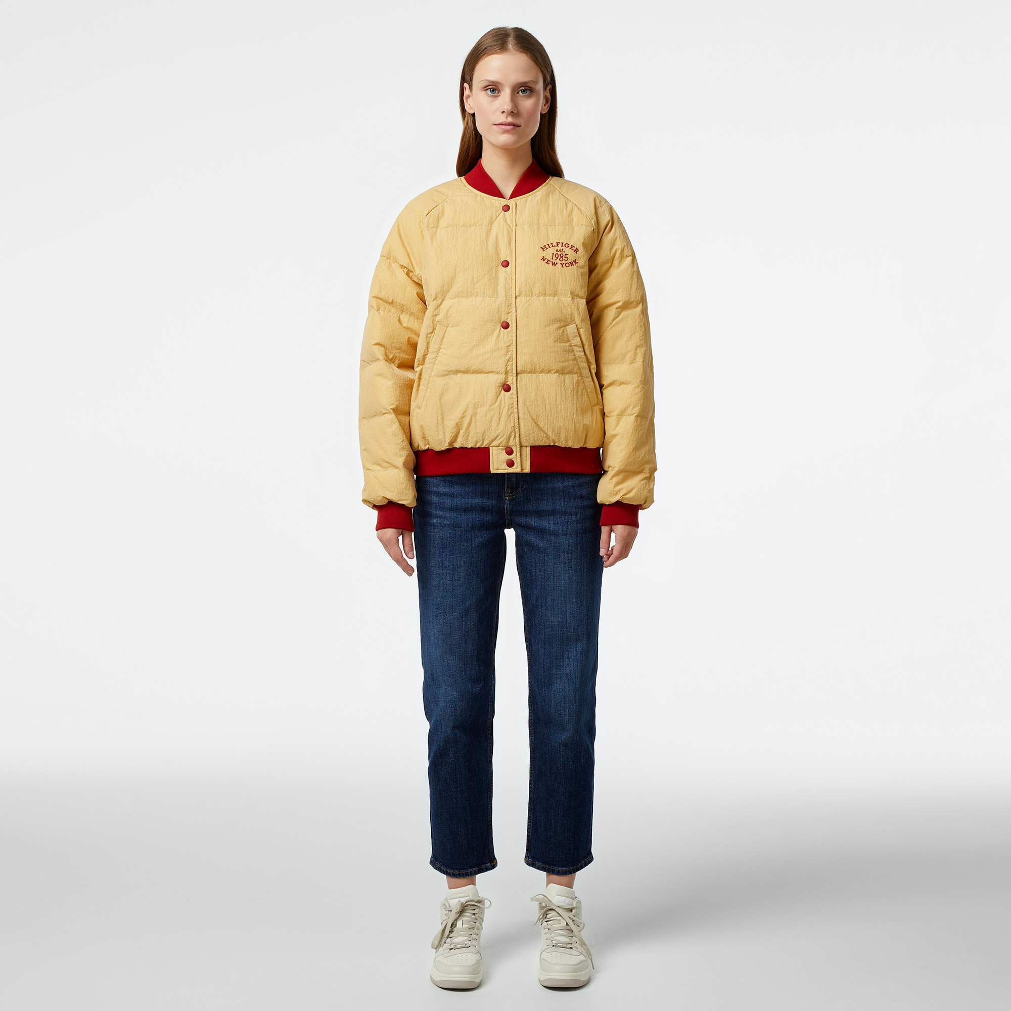 Tommy Hilfiger Kadın Kırmızı Mont