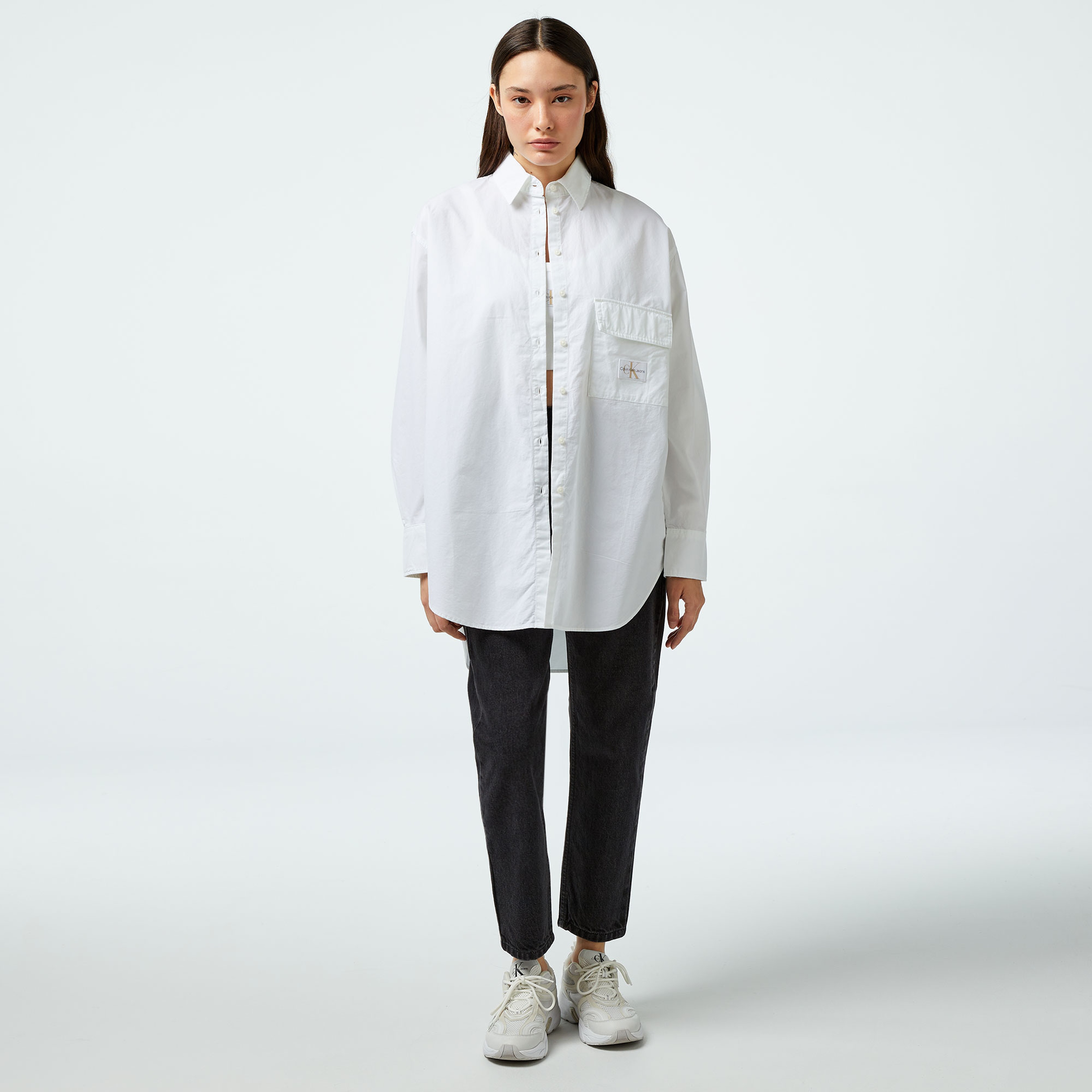 Calvin Klein Jeans Kadın Beyaz Gömlek
