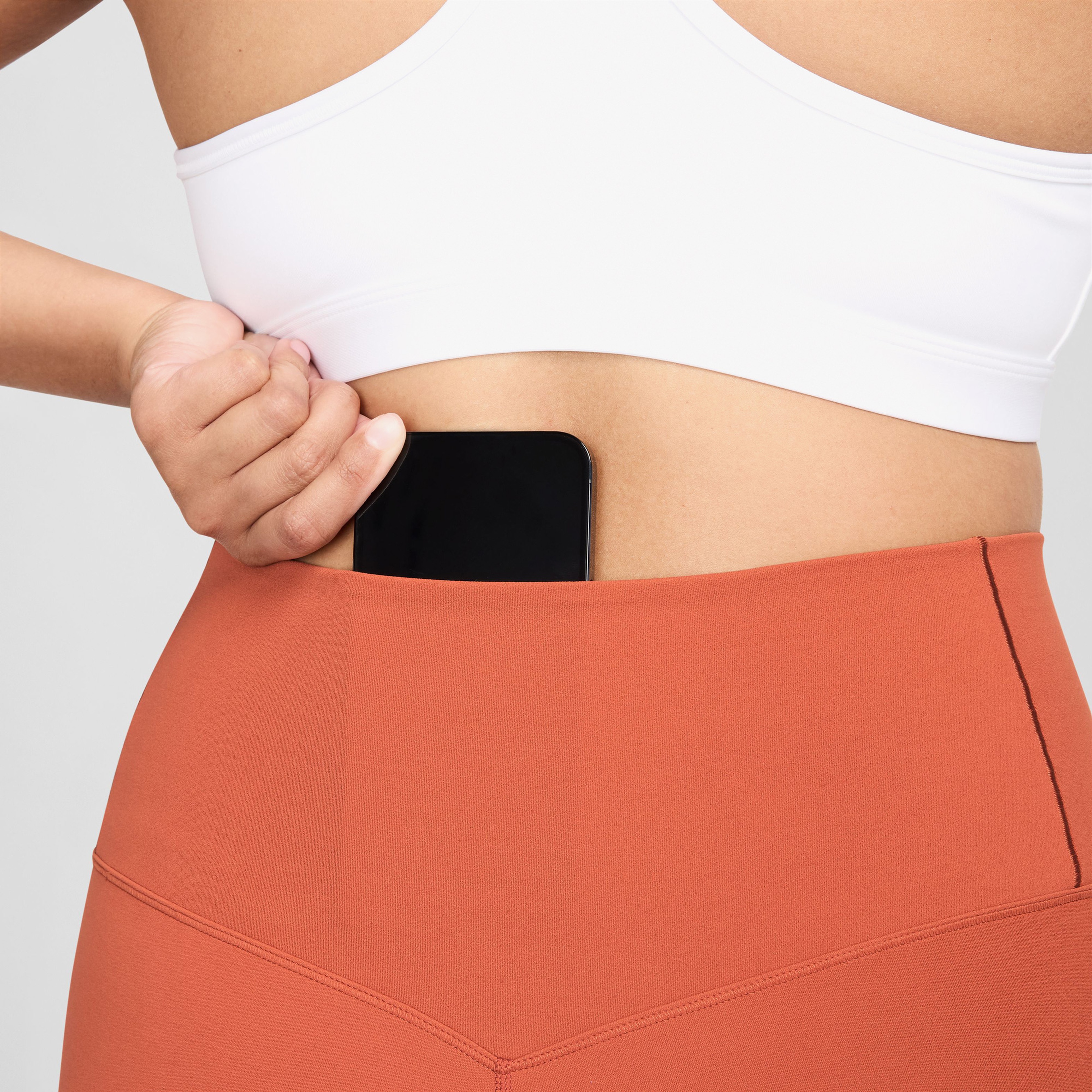 Nike Dri-Fit Zenvy High Rise Kadın Turuncu Eşofman Altı