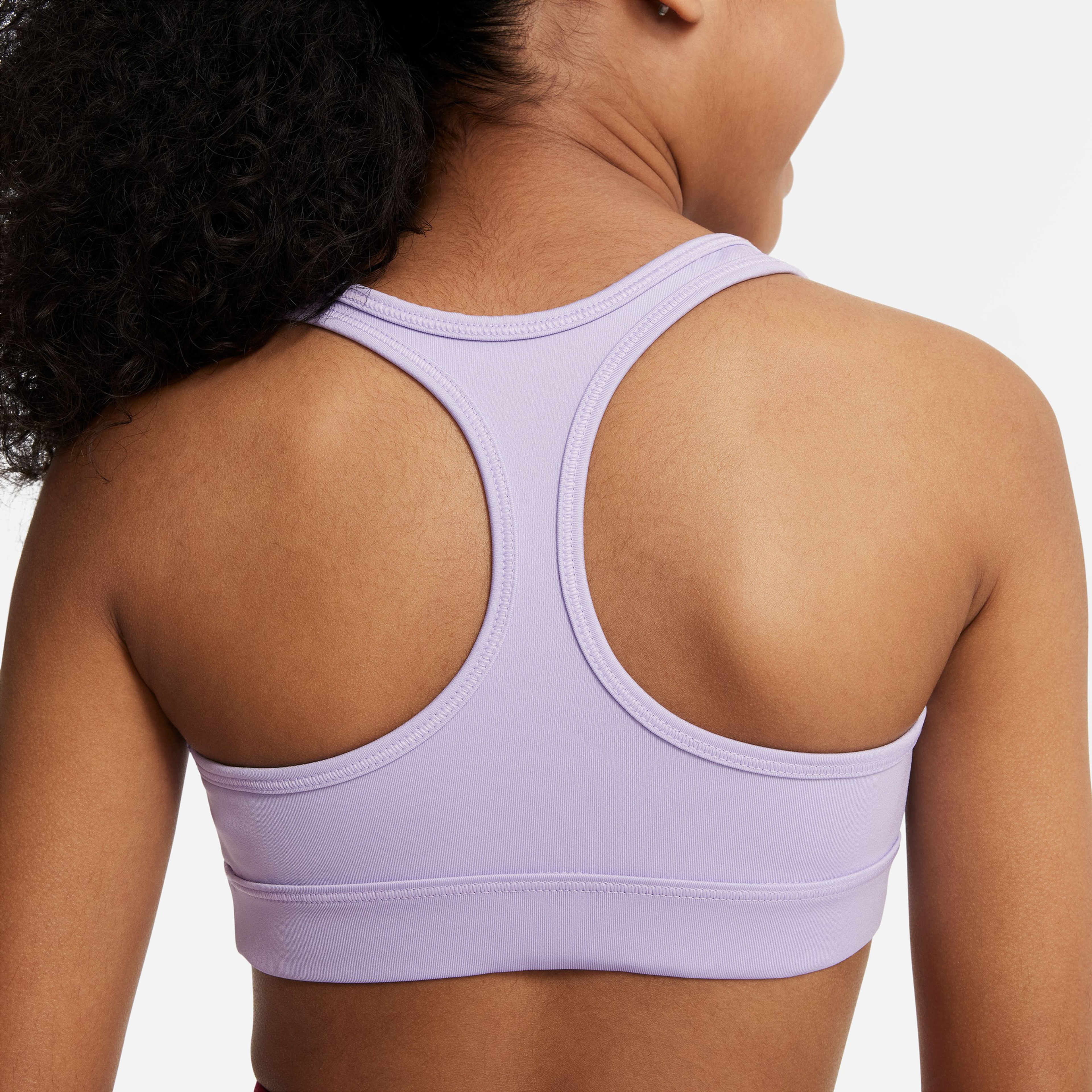 Nike Dri-Fit Swoosh Çocuk Mor Bra