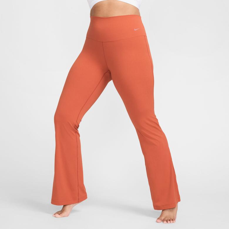 Nike Dri-Fit Zenvy High Rise Kadın Turuncu Eşofman Altı