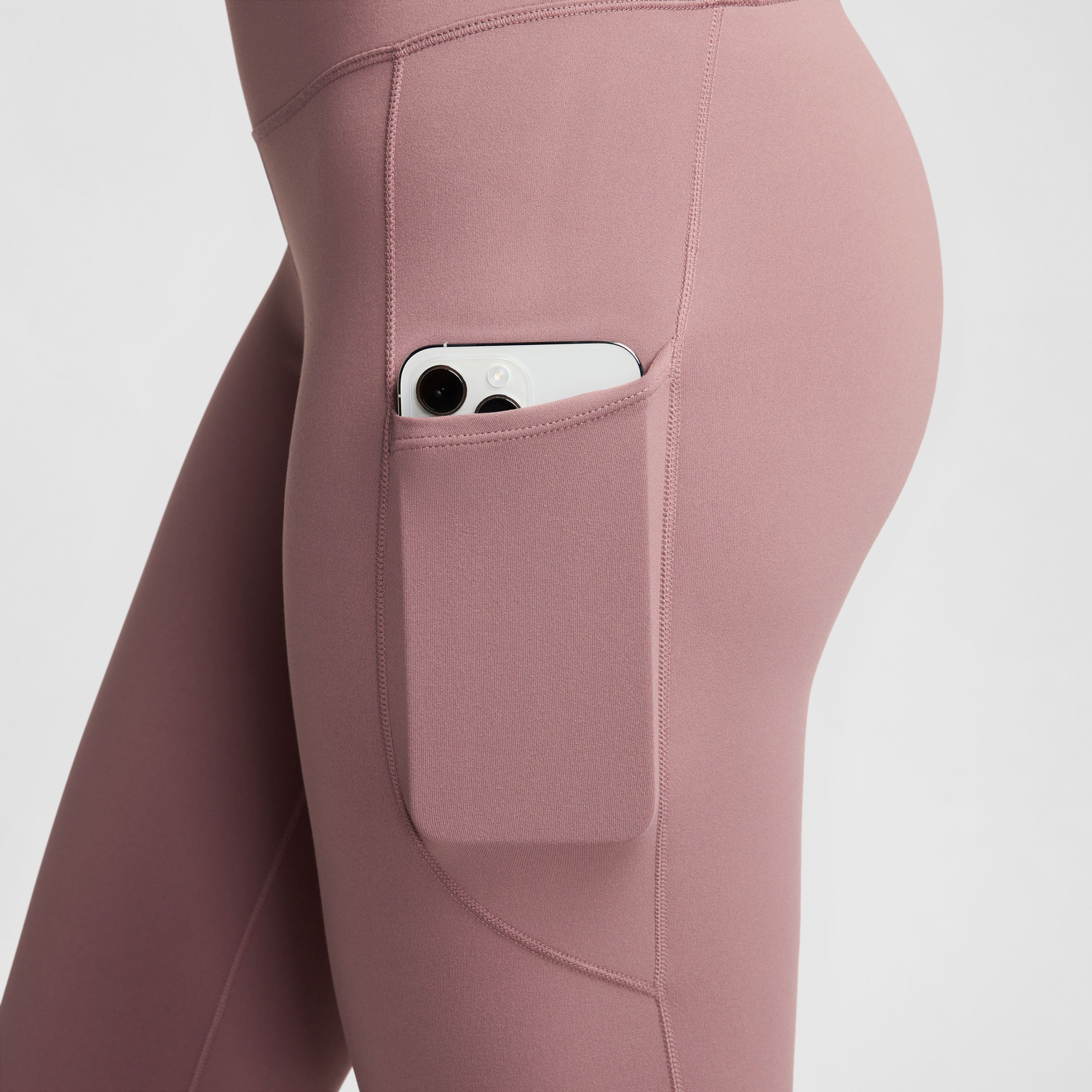 Nike Dri-Fit One High Rise 7/8 Kadın Kahverengi Tayt