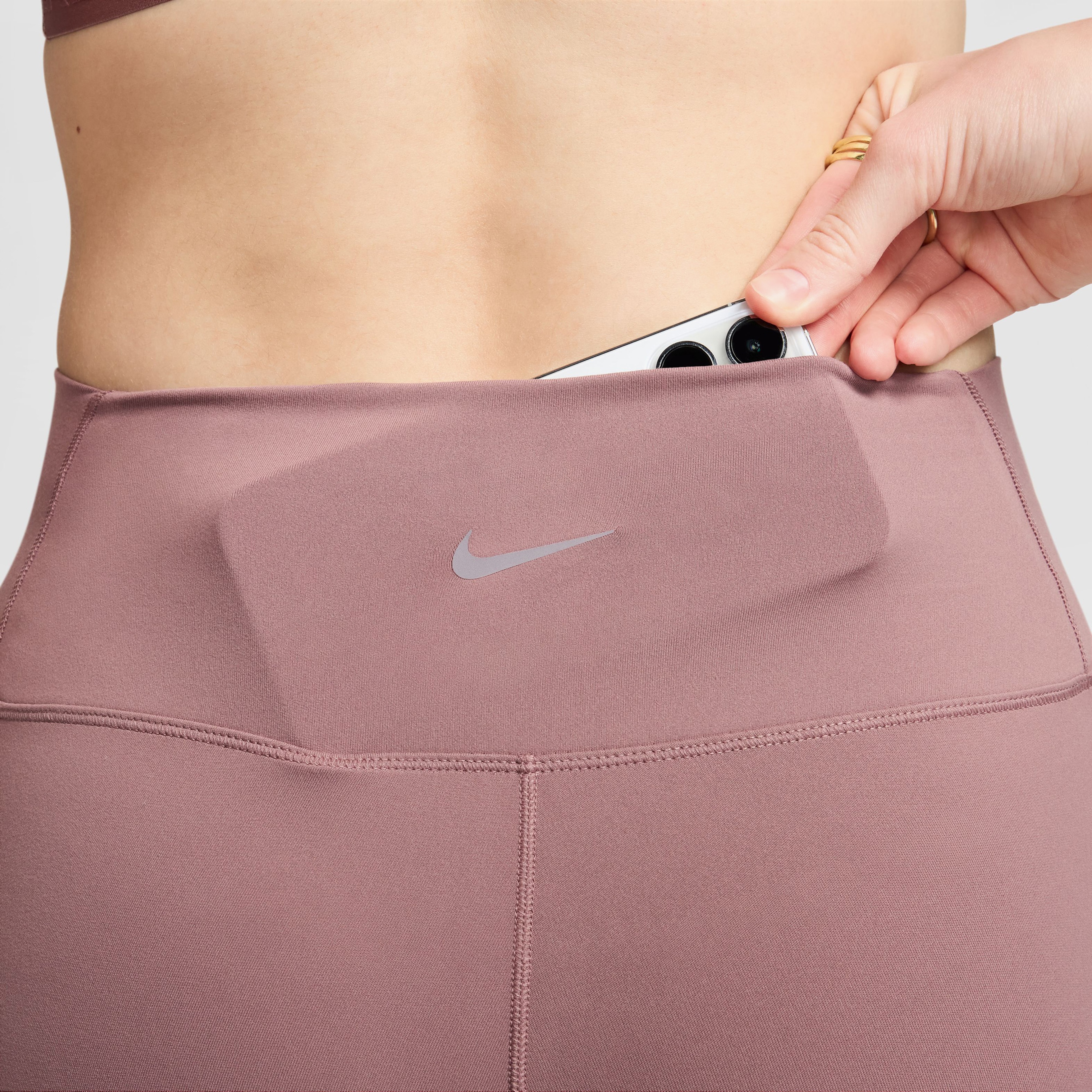 Nike Dri-Fit One High Rise 7/8 Kadın Kahverengi Tayt