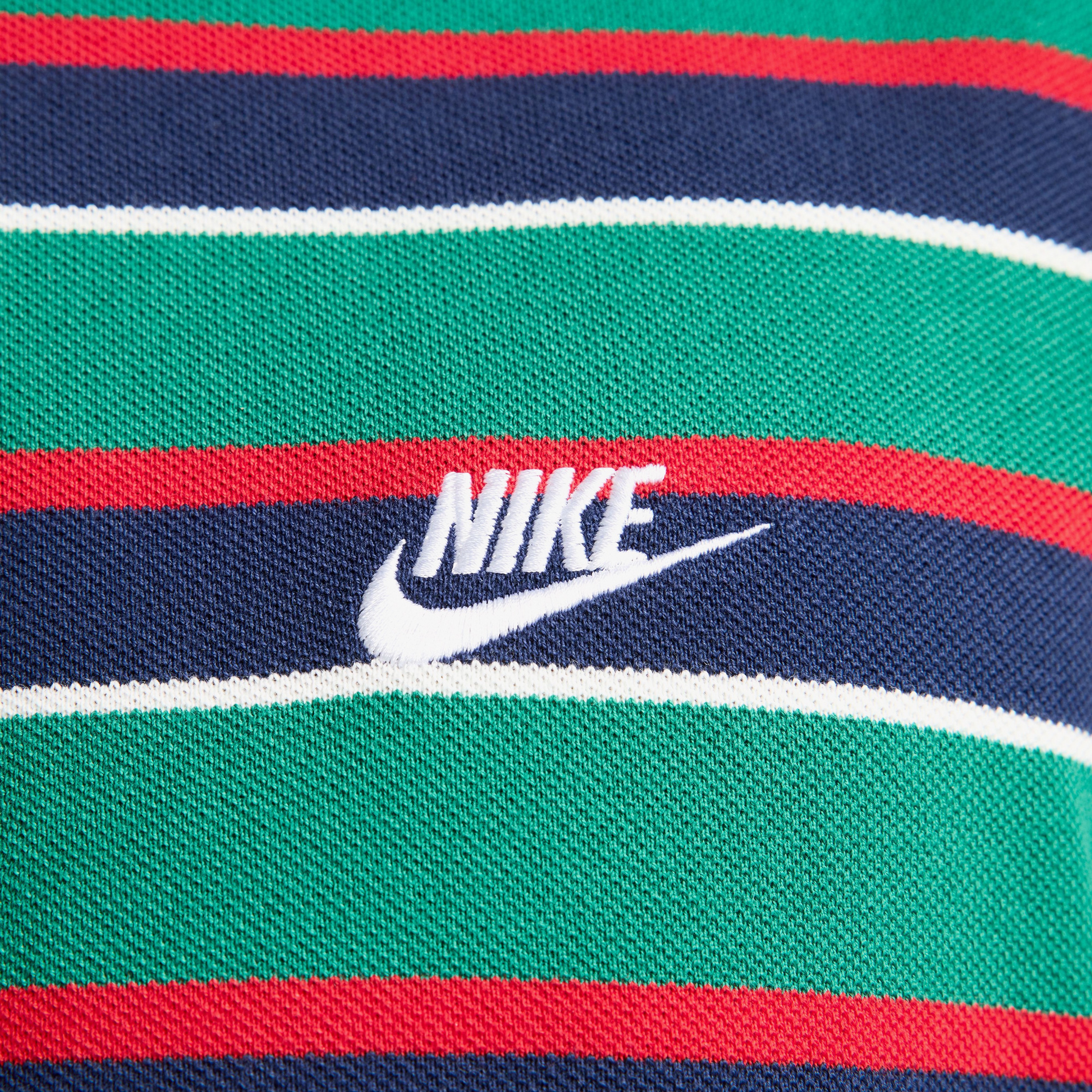 Nike Club Stripe Erkek Mavi Polo