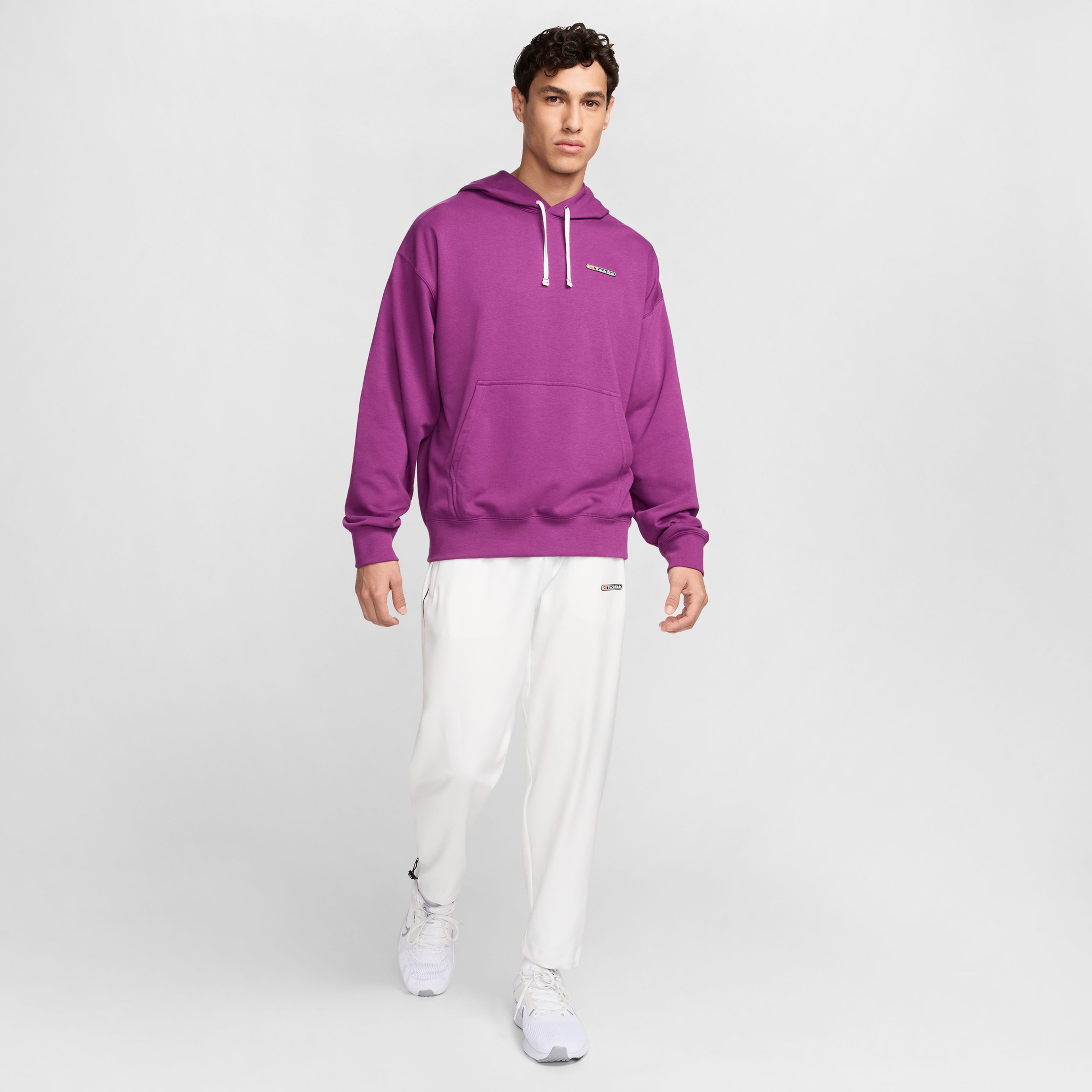 Nike Dri-Fit Track Club Fleece Erkek Mor Sweatshirt