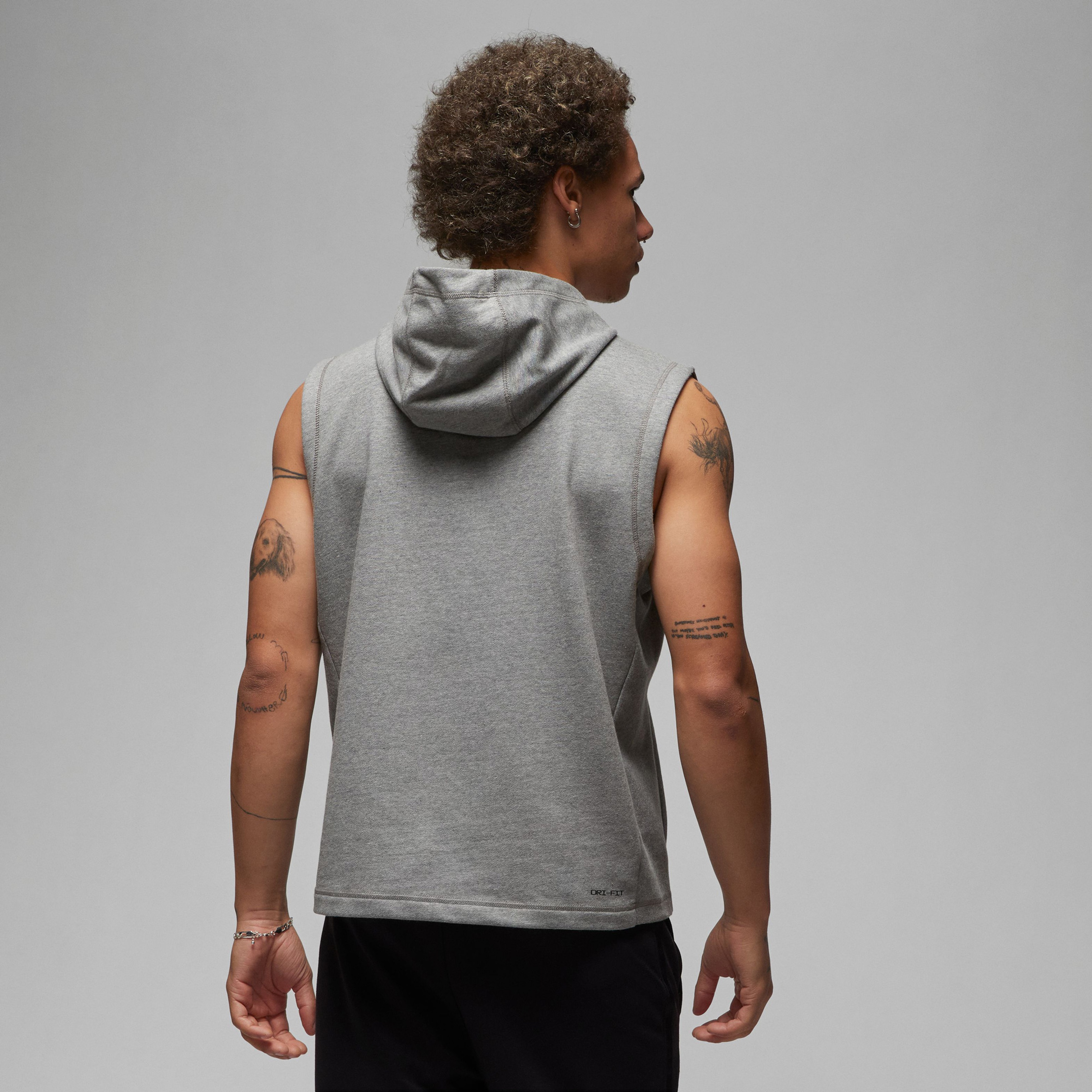 Jordan Dri-Fit Sport Fleece Erkek Gri Kolsuz Sweatshirt