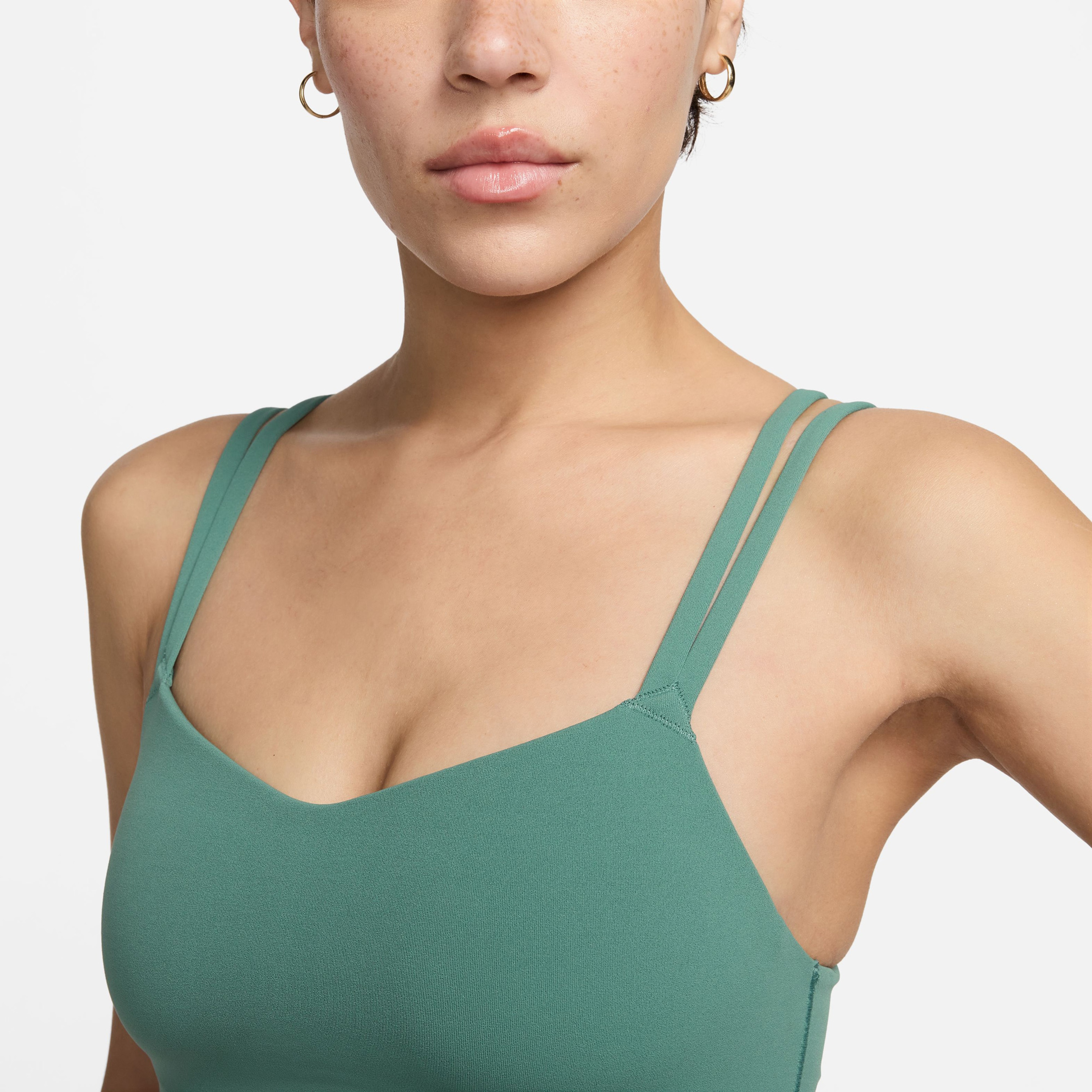 Nike Dri-Fit Alate Trace Kadın Yeşil Bra