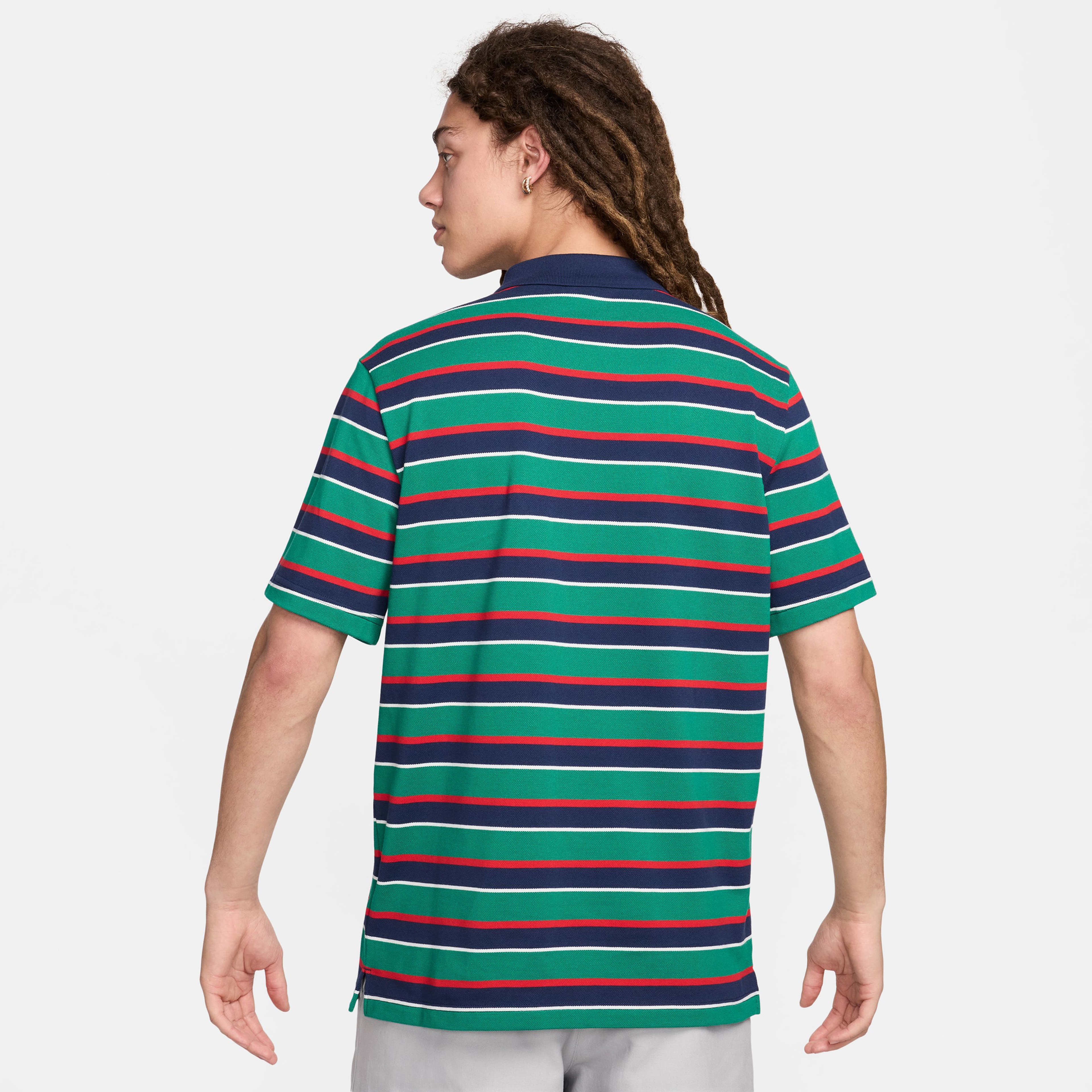 Nike Club Stripe Erkek Mavi Polo