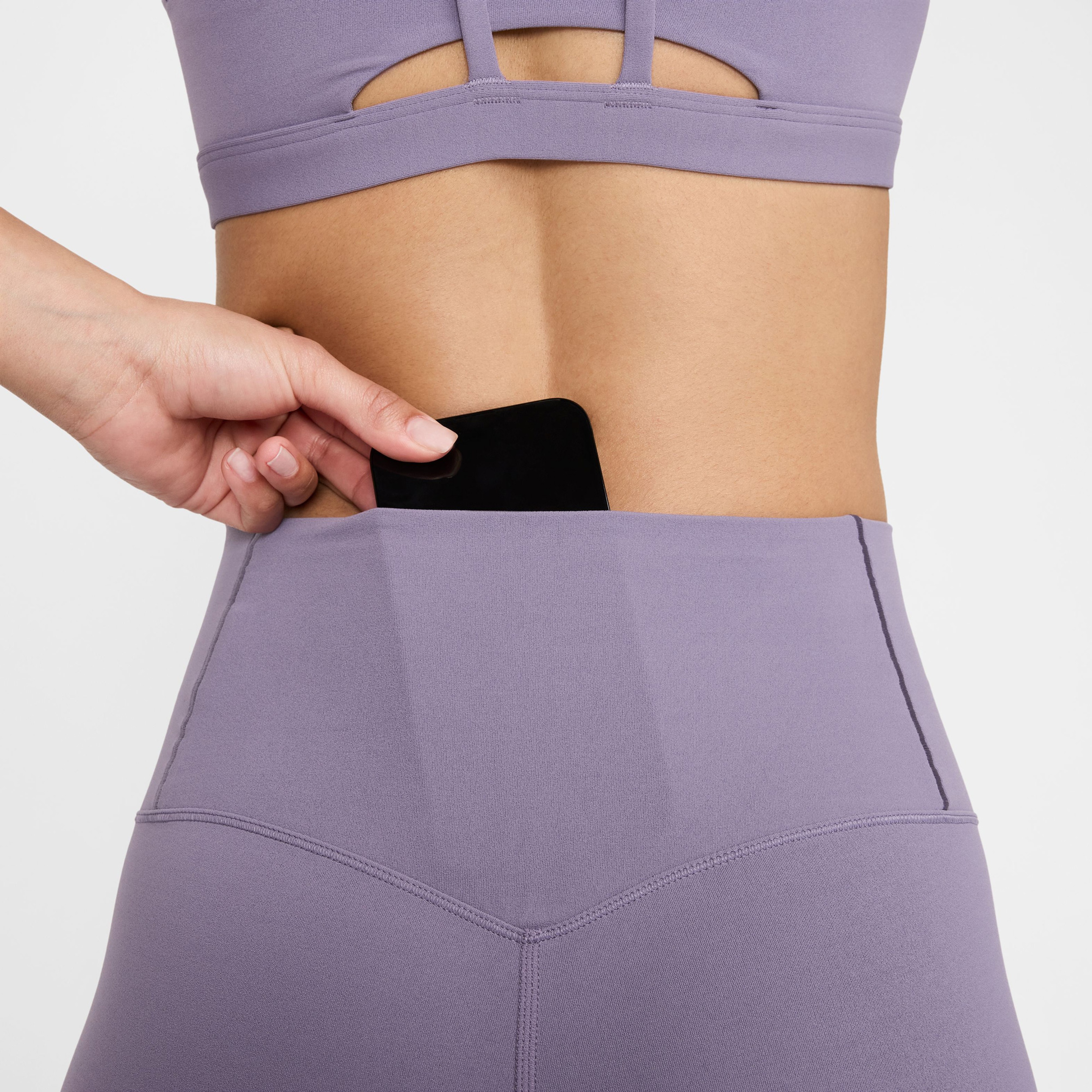 Nike Zenvy Hafif Destekli Yüksek Belli 7/8 Kadın Mor Tayt