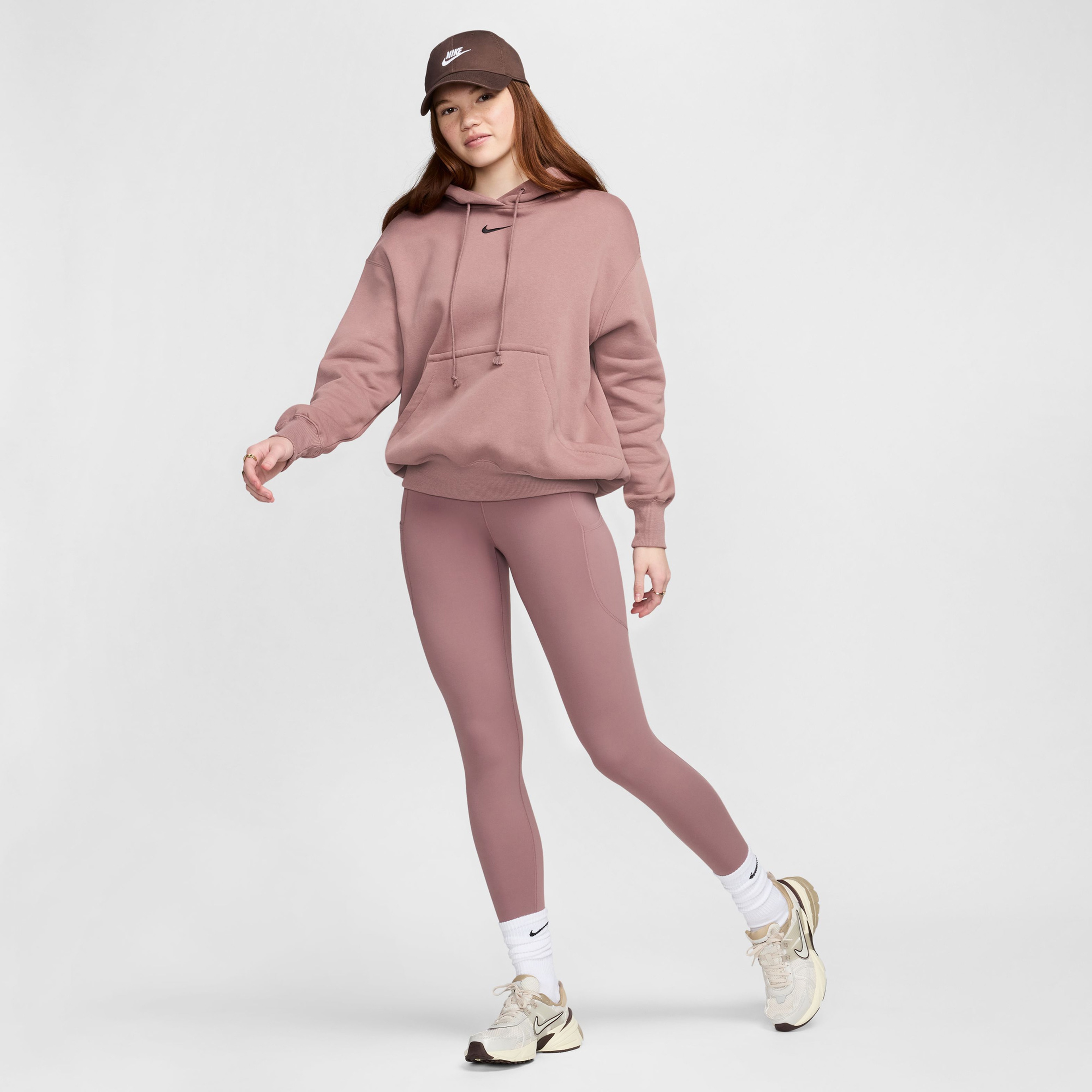 Nike Dri-Fit One High Rise 7/8 Kadın Kahverengi Tayt