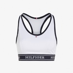 Tommy Hilfiger Monotype Tape Mid Kadın Beyaz Bra
