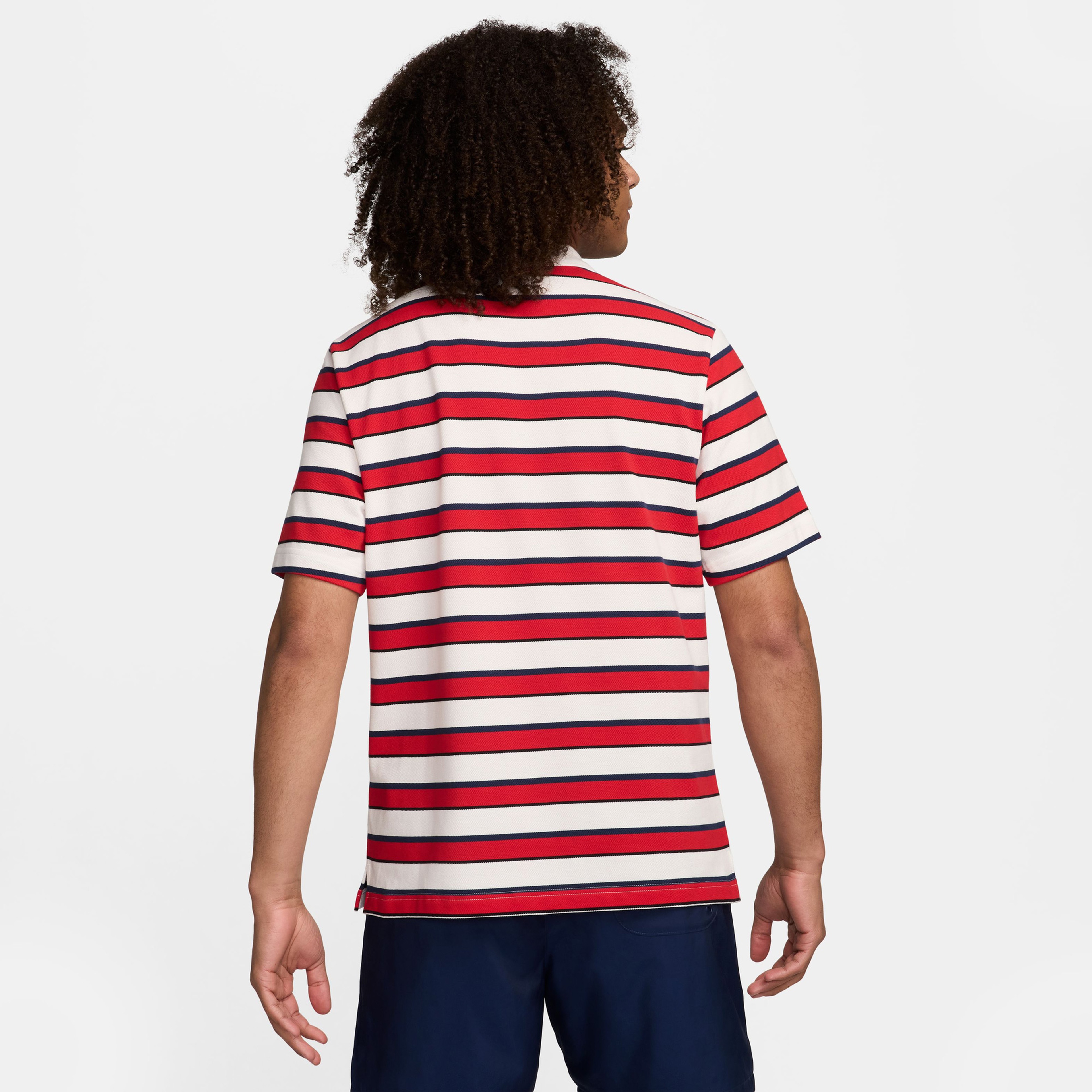 Nike Club Stripe Erkek Beyaz Polo
