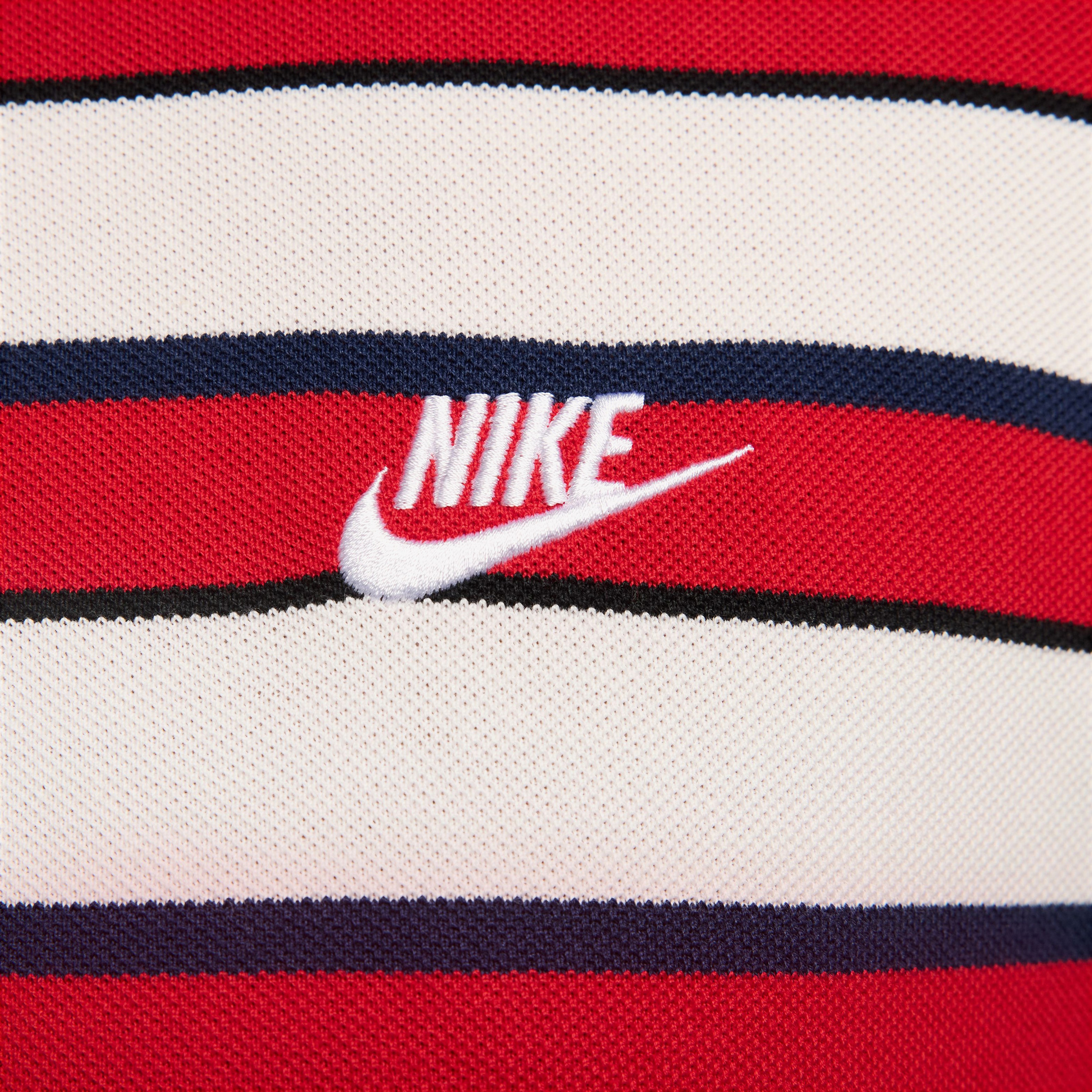 Nike Club Stripe Erkek Beyaz Polo