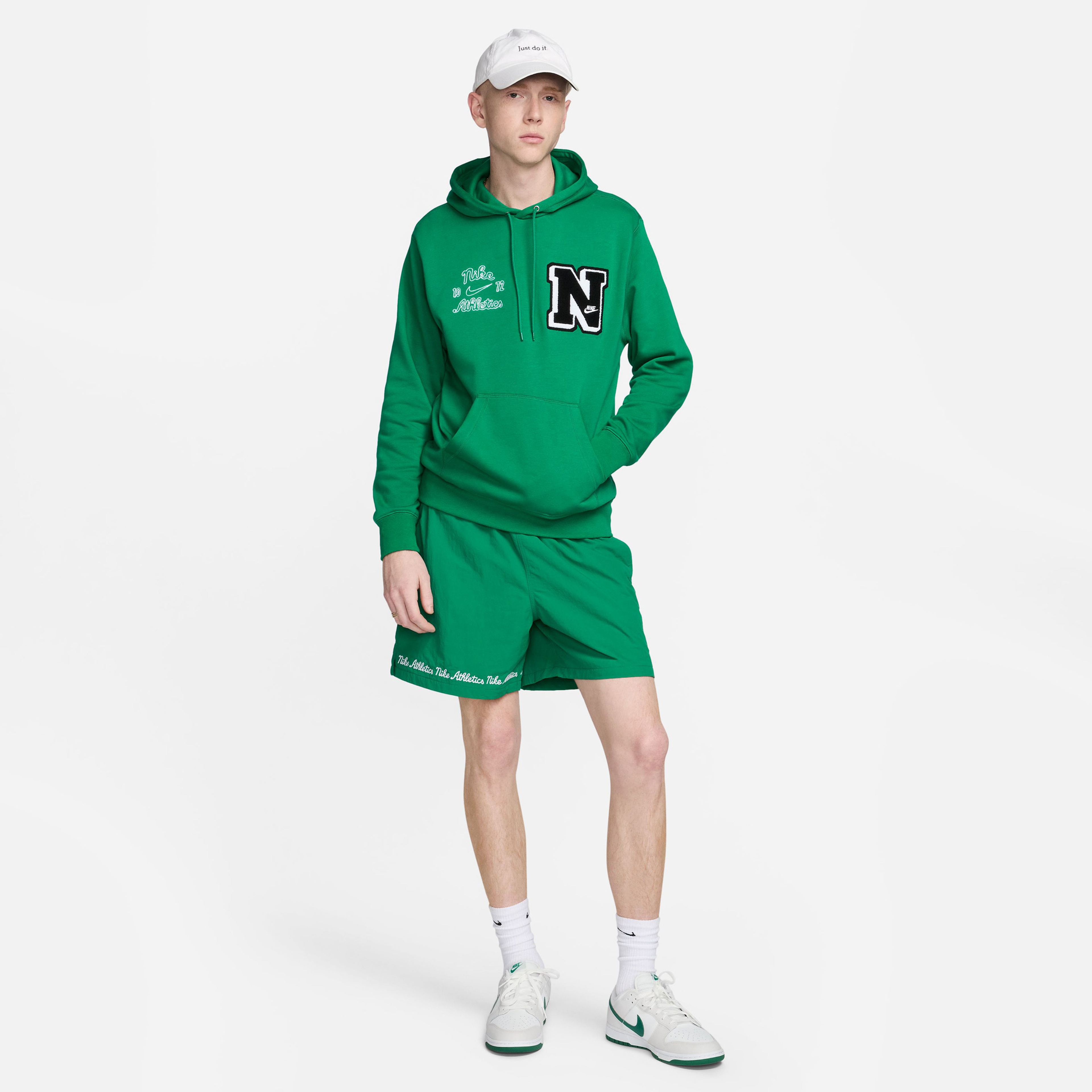 Nike Club Fleece Erkek Yeşil Hoodie Sweatshirt