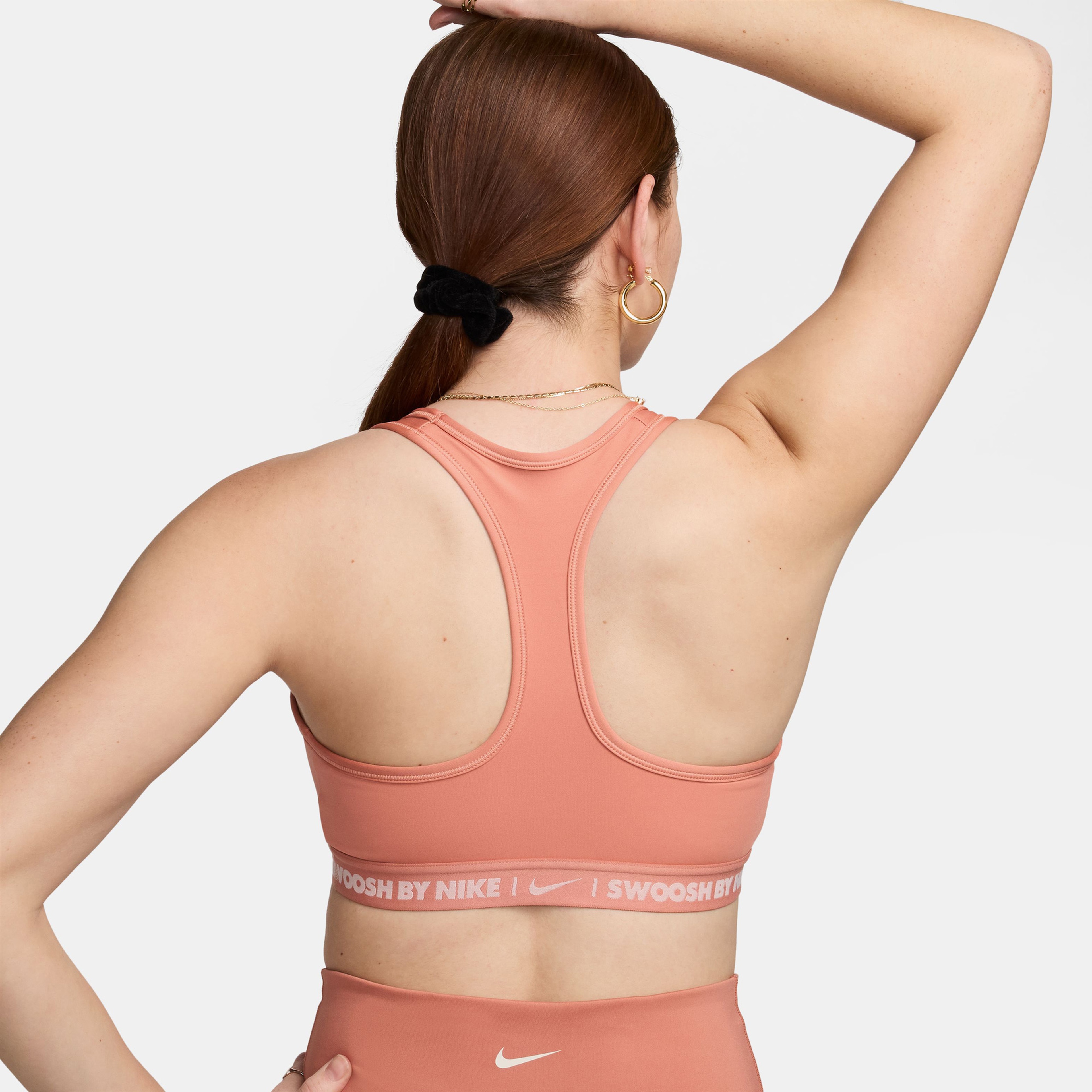 Nike Swoosh Medium Support Kadın Kahverengi Bra