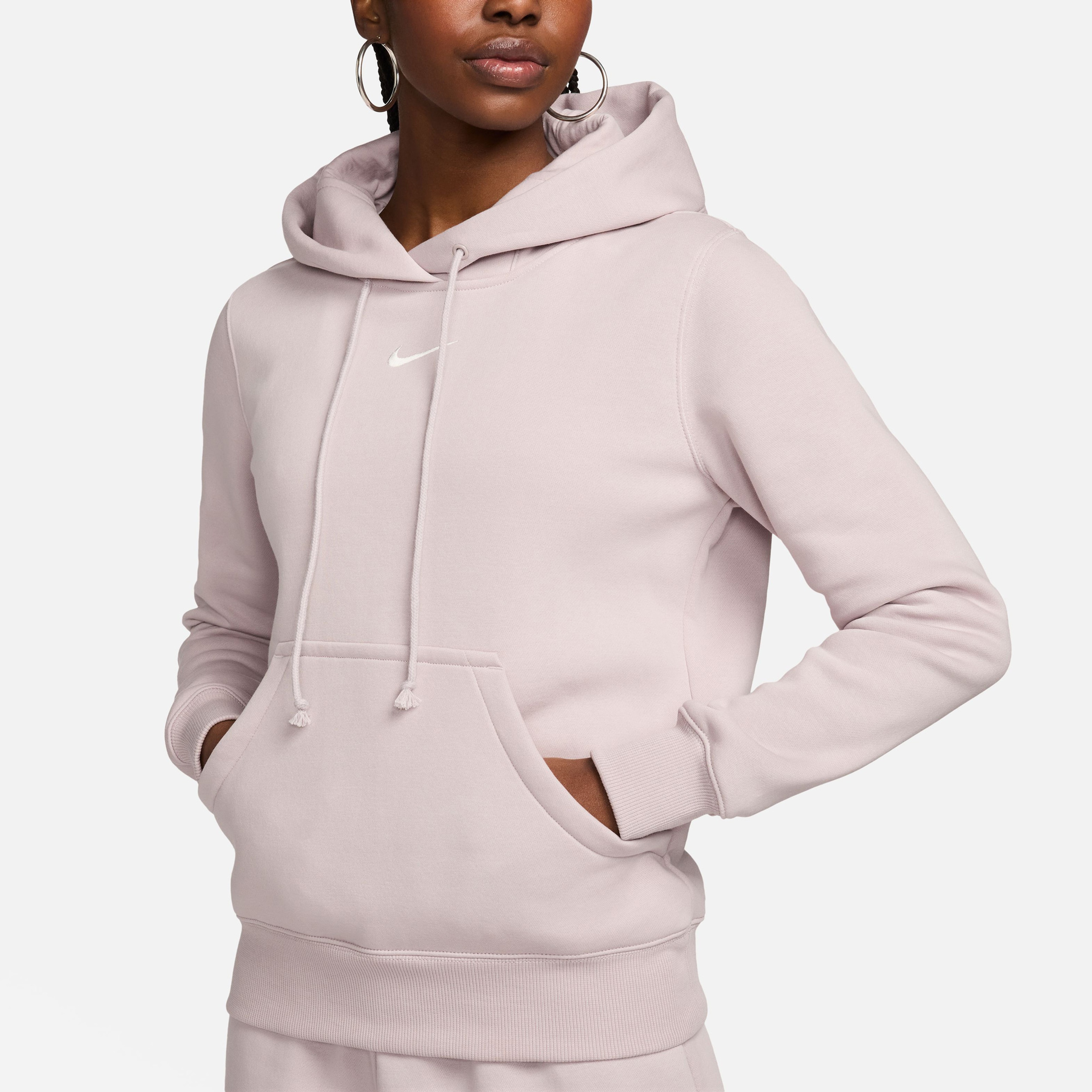 Nike Sportswear Phoenix Fleece Kadın Gri Hoodie Sweatshirt