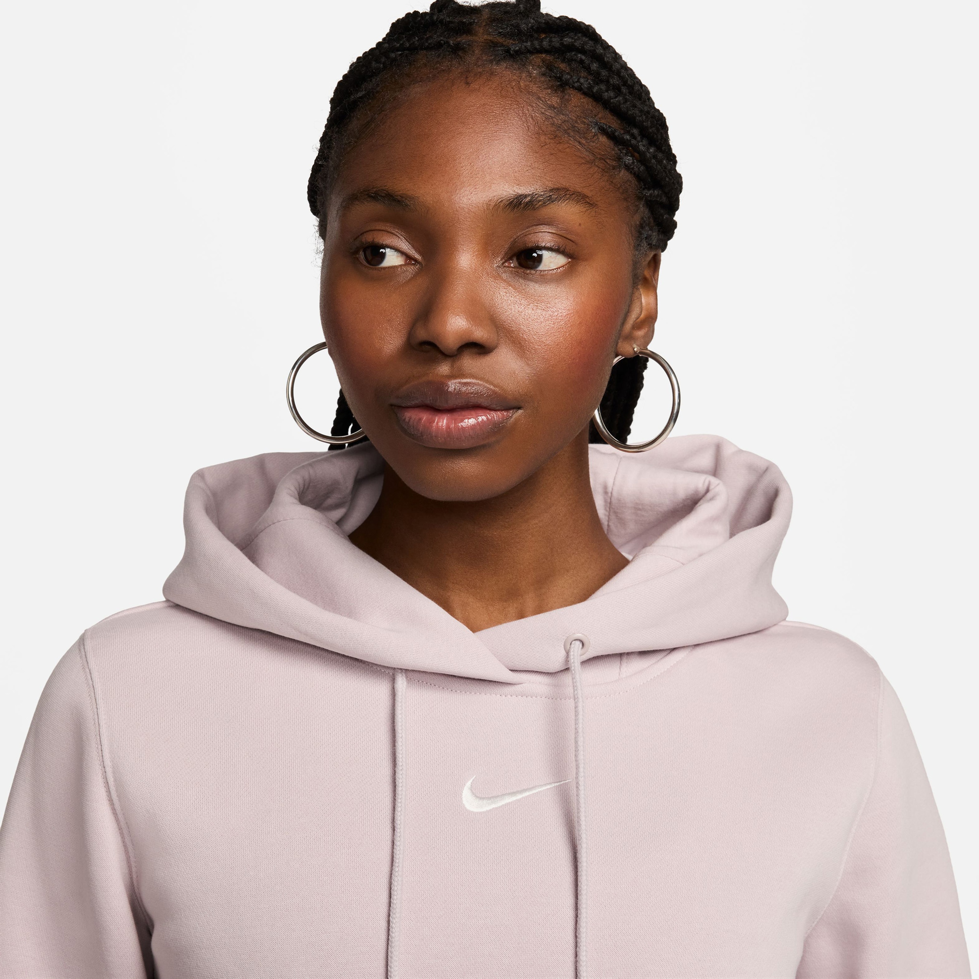 Nike Sportswear Phoenix Fleece Kadın Gri Hoodie Sweatshirt