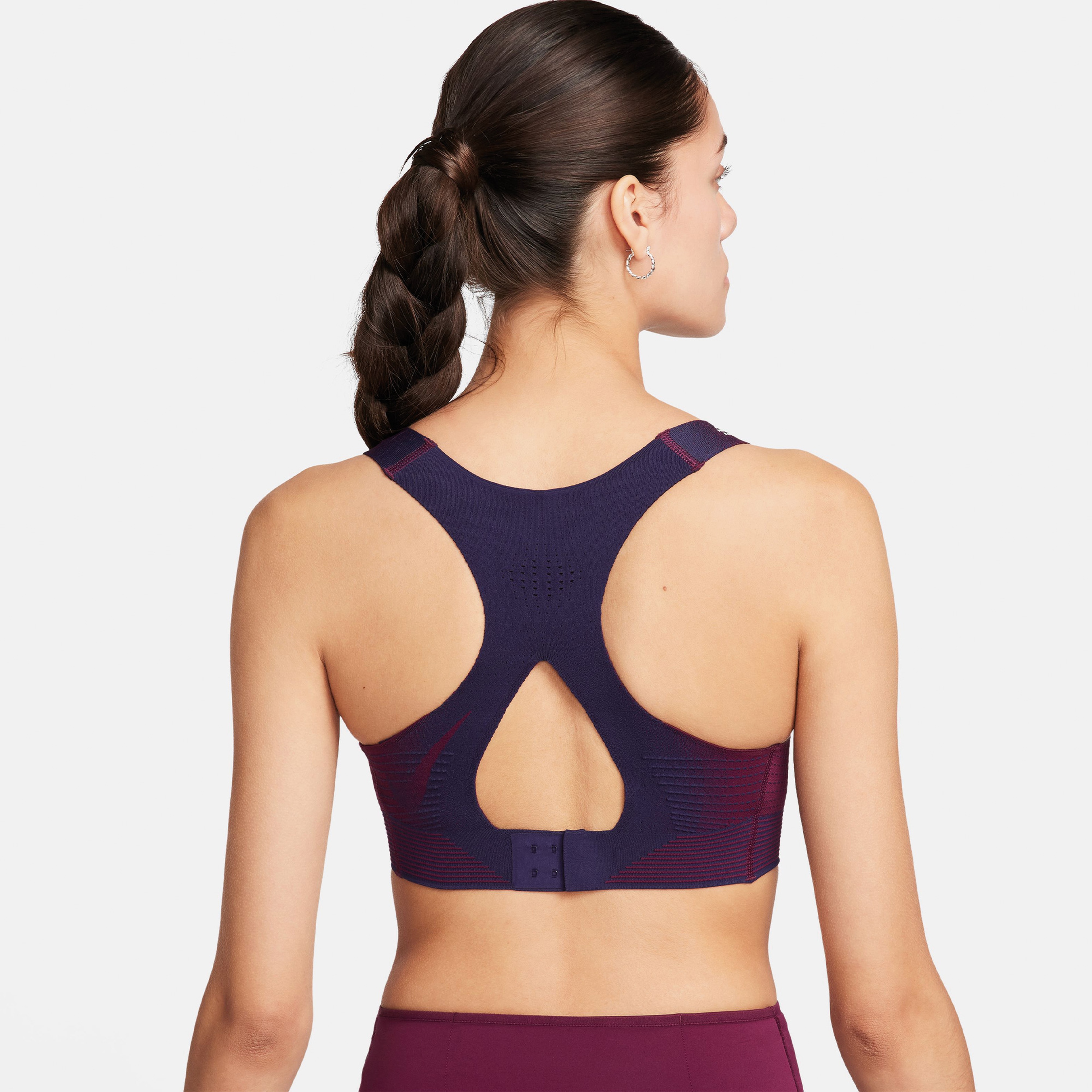 Nike Swoosh Flyknit Kadın Bordo Bra