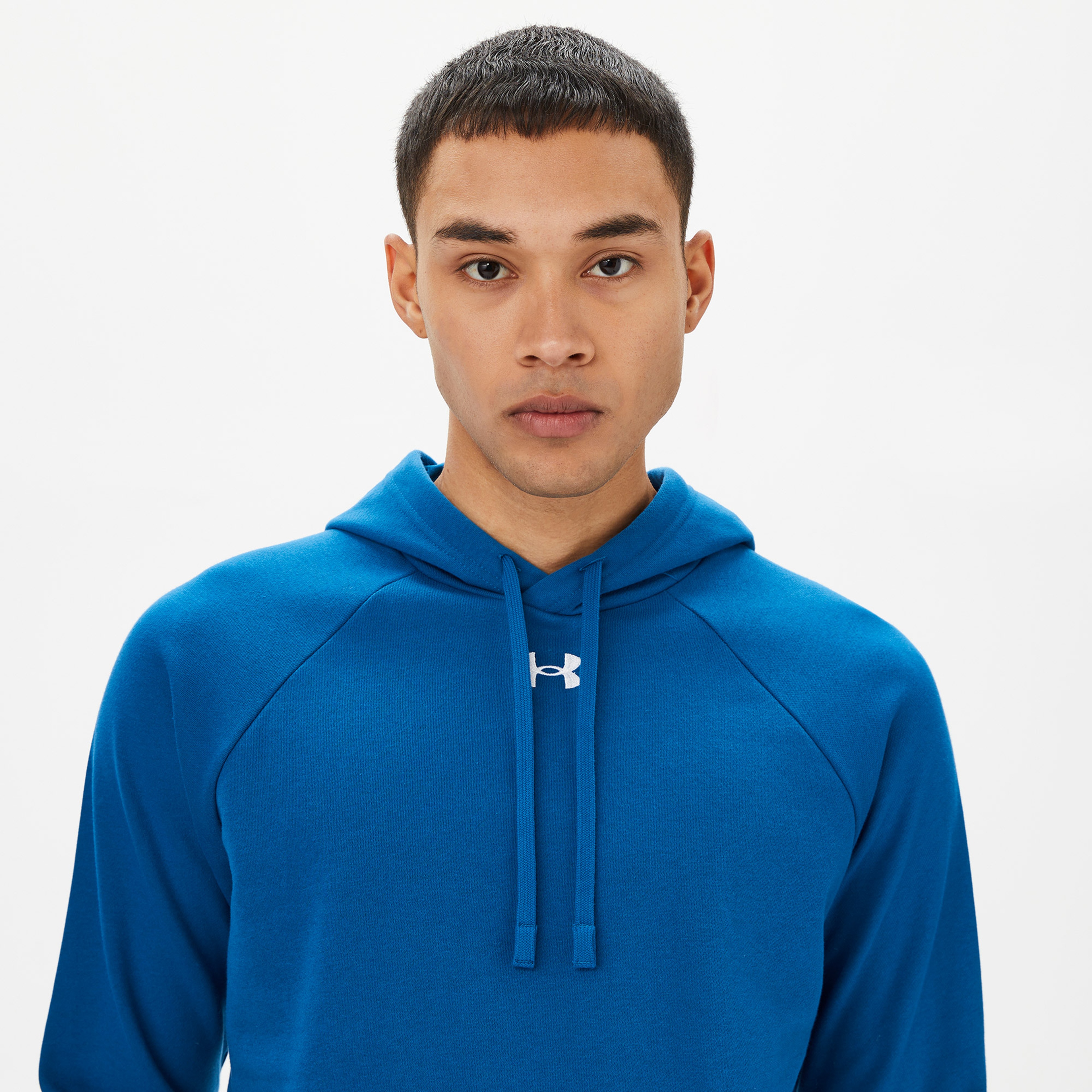 Under Armour Rival Fleece Erkek Mavi Kapüşonlu Üst