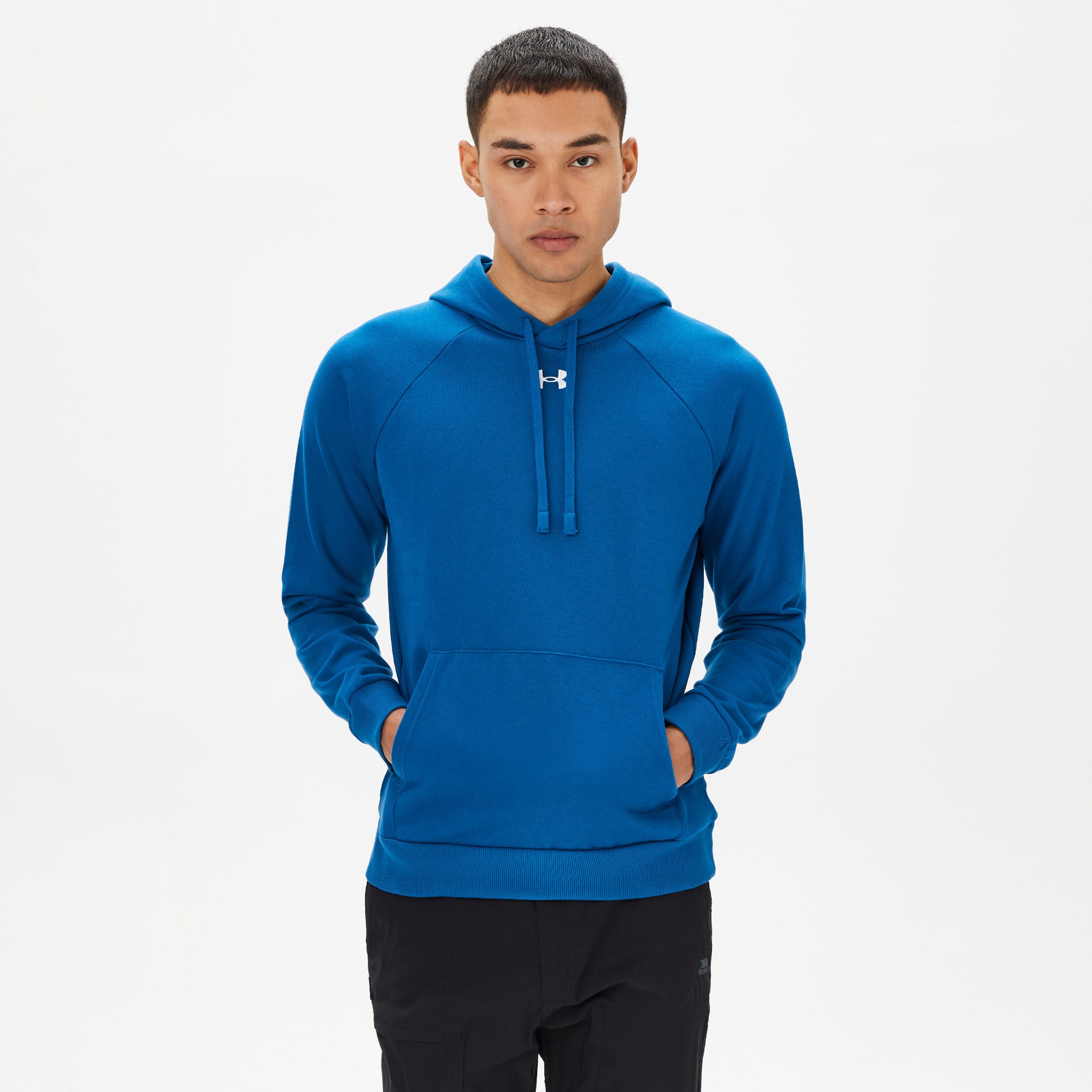 Under Armour Rival Fleece Erkek Mavi Kapüşonlu Üst