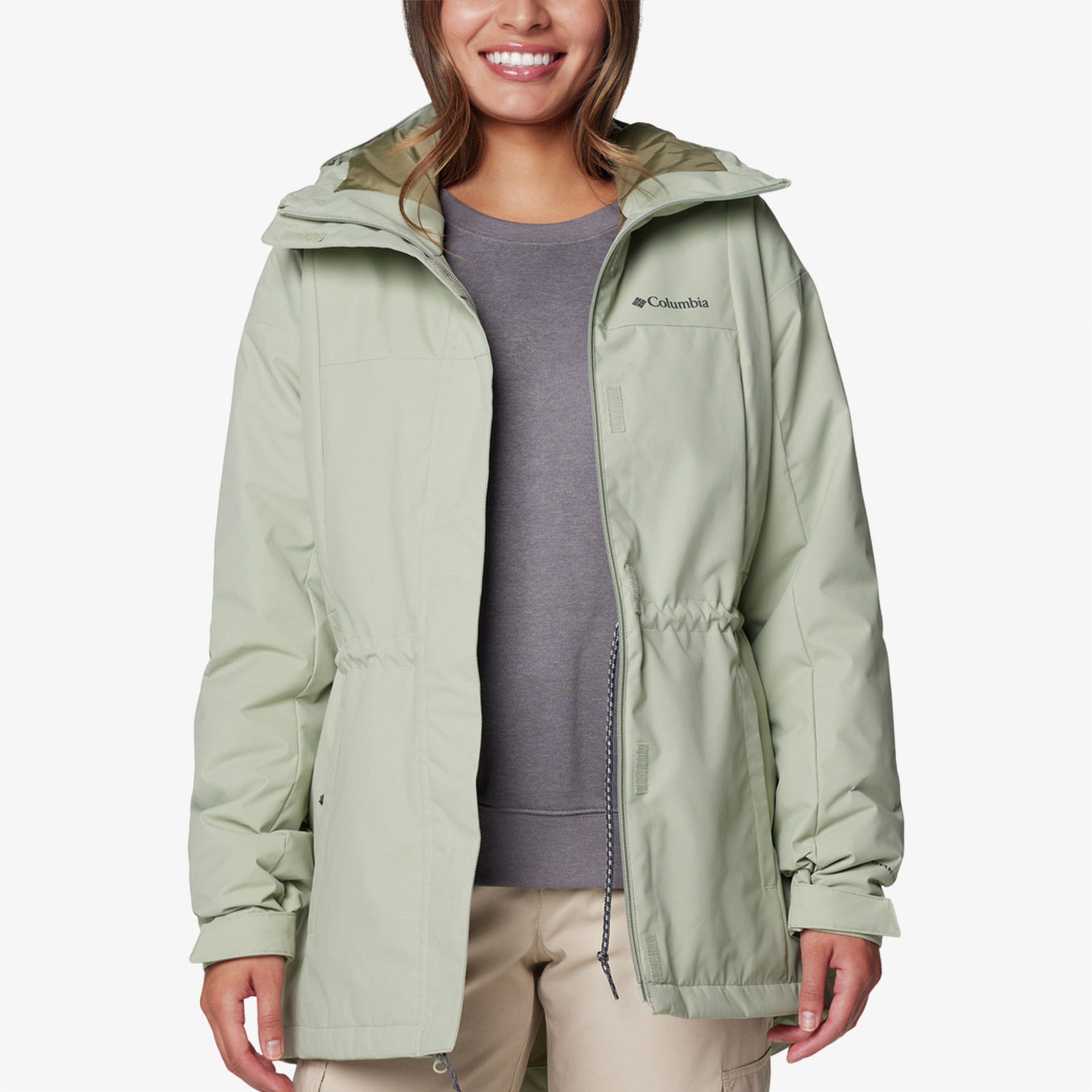 Columbia Siyah Hikebound II Long Insulated Kadın Yeşil Mont