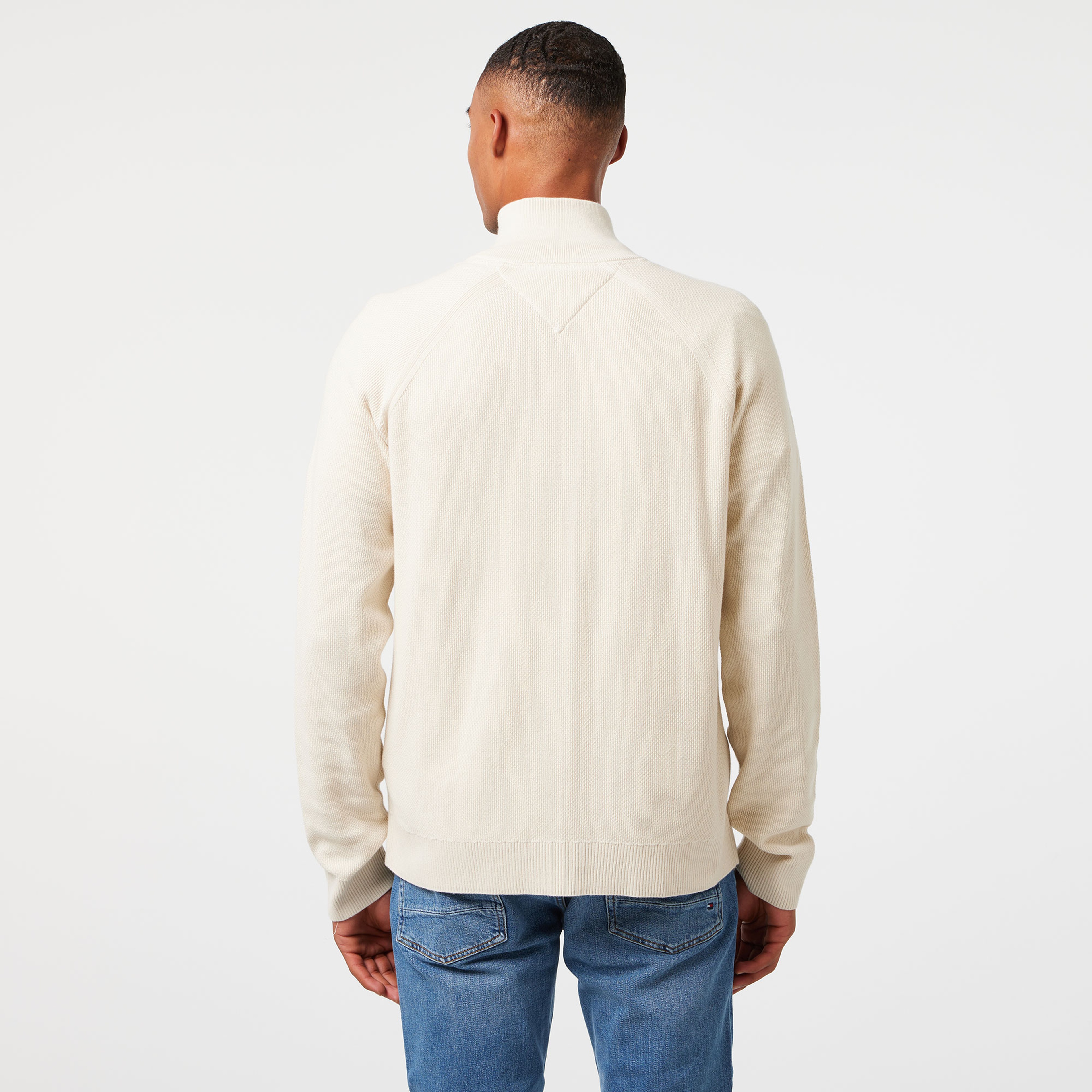 Tommy Hilfiger Jeans Zıptru Hı Neck Erkek Bej Hırka